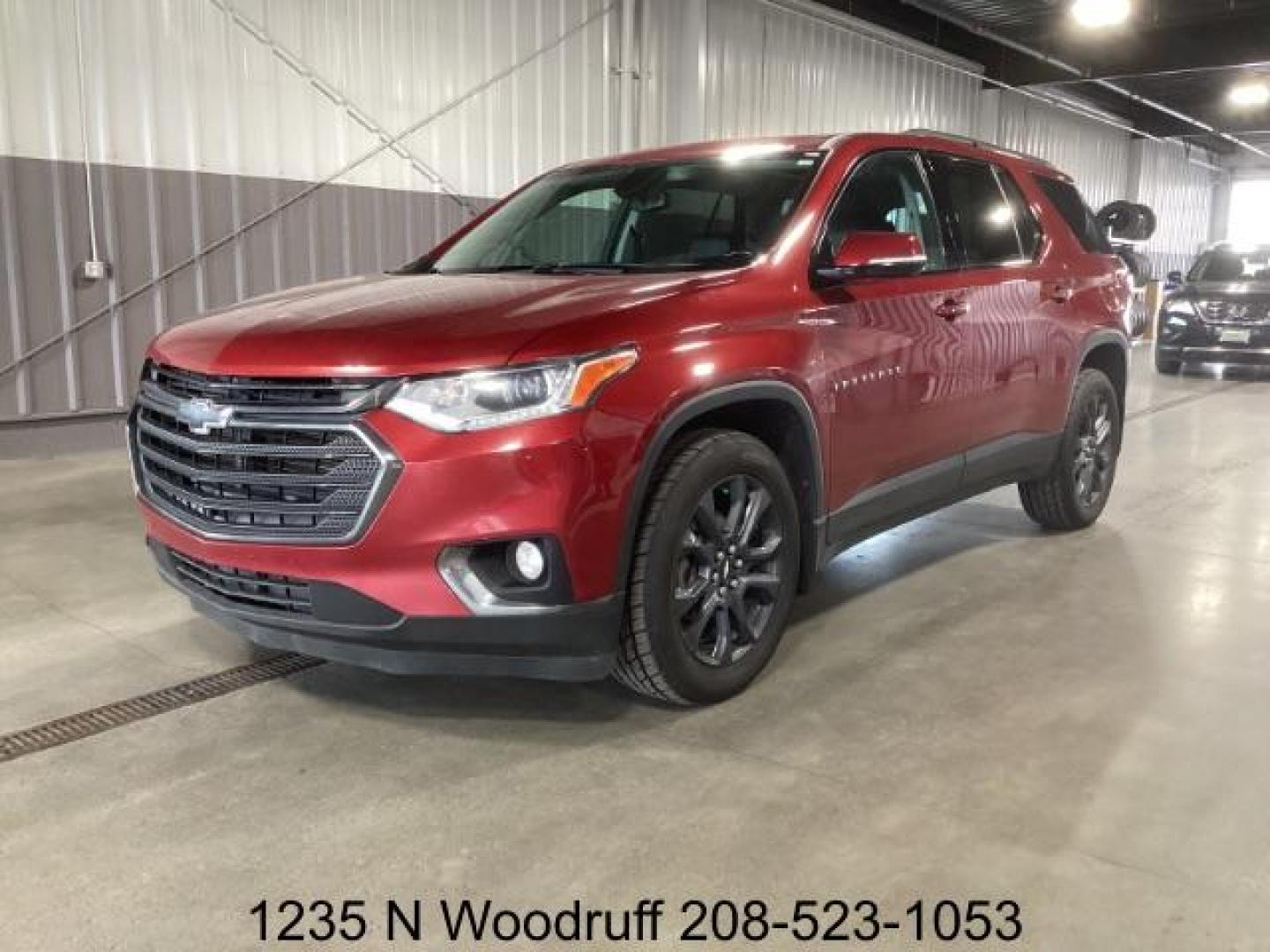 2019 Cajun Red Tintcoat /Jet Black, leather Chevrolet Traverse Premier AWD (1GNEVJKW6KJ) with an 3.6L V6 DOHC 24V engine, 9-Speed Automatic transmission, located at 1235 N Woodruff Ave., Idaho Falls, 83401, (208) 523-1053, 43.507172, -112.000488 - At Timberline Auto, finding a great deal on your next vehicle is always easy! Our experienced sales staff's goal is to help find you the right vehicle at the right price! Our knowledgeable finance department has options for almost any credit score. We offer extended service contract options to prote - Photo#0