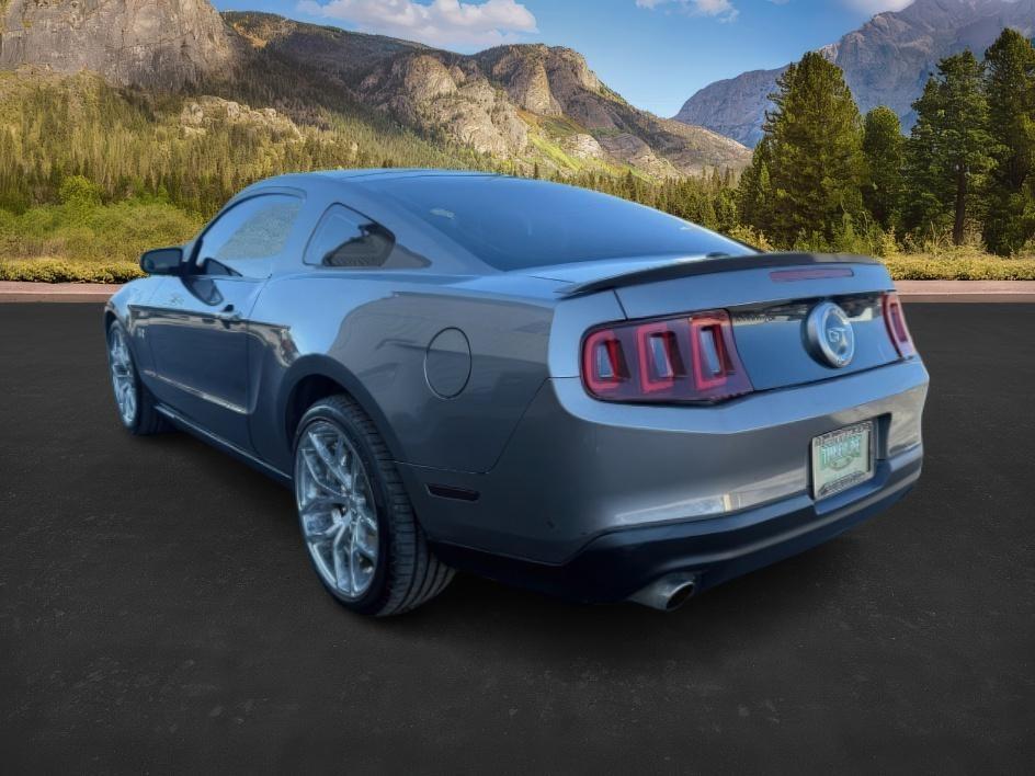 2010 GRAY /Charcoal Black Cloth Interior Ford Mustang GT Coupe (1ZVBP8CH1A5) with an 4.6L V8 SOHC 24V engine, 5-Speed Automatic transmission, located at 1235 N Woodruff Ave., Idaho Falls, 83401, (208) 523-1053, 43.507172, -112.000488 - At Timberline Auto, finding a great deal on your next vehicle is always easy! Our experienced sales staff's goal is to help find you the right vehicle at the right price! Our knowledgeable finance department has options for almost any credit score. We offer extended service contract options to prote- Photo#2