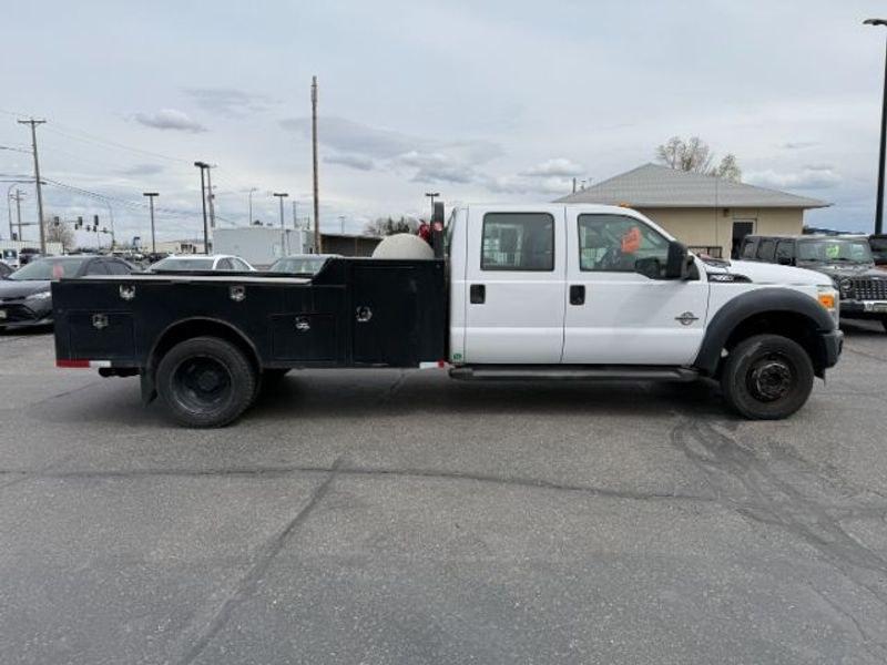 2015 Oxford White /Steel Ford F-550 XL (1FD0W5HT7FE) with an V8, 6.7L engine, 5-speed automatic transmission, located at 1175 N Woodruff Ave, Idaho Falls, ID, 83401, 43.506901, -111.999657 - <b>Vehicle Details</b><br>Ready for tough jobs and long hauls, this pre-owned 2015 Ford F-550 F Series Super Duty Crew Cab DRW 4WD is built to perform. Powered by a V8, 6.7L Diesel engine, this heavy-duty truck delivers the capability you need for demanding work, towing, and hauling. With 4x4, Dual- Photo#5