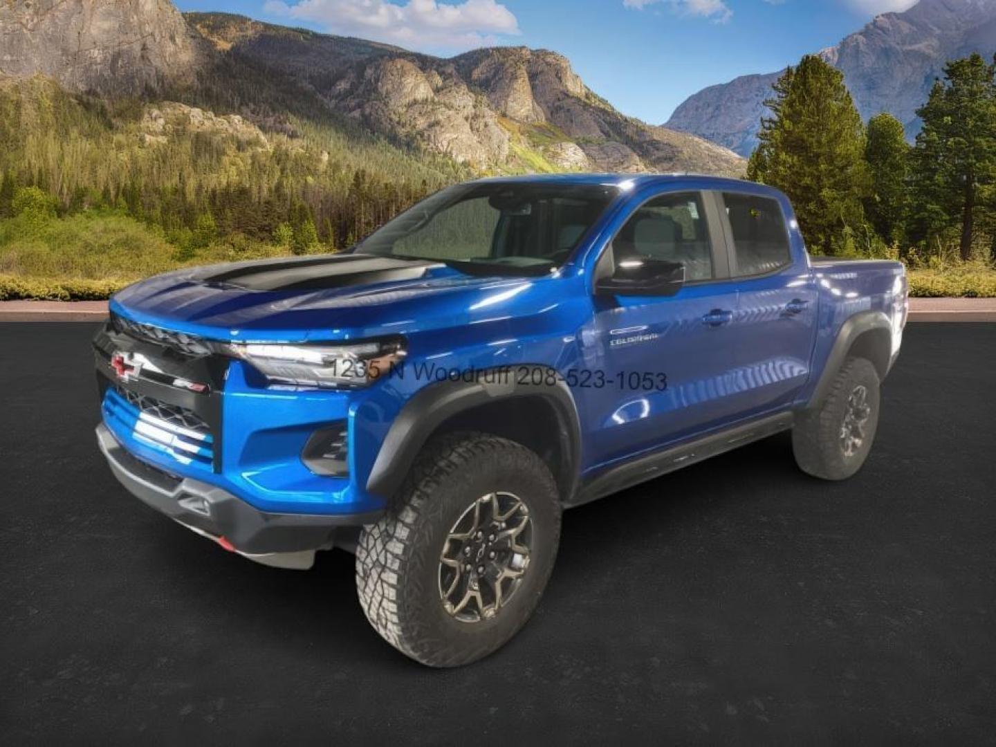 2024 Glacier Blue Metallic /Jet Black/Artem Chevrolet Colorado ZR2 Crew Cab 4WD (1GCPTFEK0R1) with an 2.7L L4 DOHC 16V TURBO engine, 6-Speed Automatic transmission, located at 1235 N Woodruff Ave., Idaho Falls, 83401, (208) 523-1053, 43.507172, -112.000488 - At Timberline Auto, finding a great deal on your next vehicle is always easy! Our experienced sales staff's goal is to help find you the right vehicle at the right price! Our knowledgeable finance department has options for almost any credit score. We offer extended service contract options to prote - Photo#0