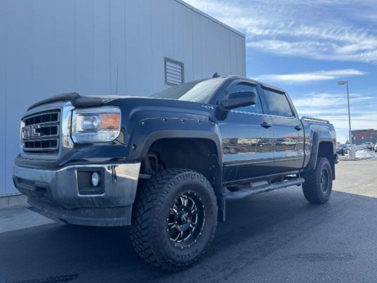 2014 BLACK /Jet Black GMC Sierra 1500 SLE Crew Cab 4WD (3GTU2UEC8EG) with an 5.3L V8 OHV 16V engine, 6-Speed Automatic transmission, located at 1235 N Woodruff Ave., Idaho Falls, 83401, (208) 523-1053, 43.507172, -112.000488 - Photo#0