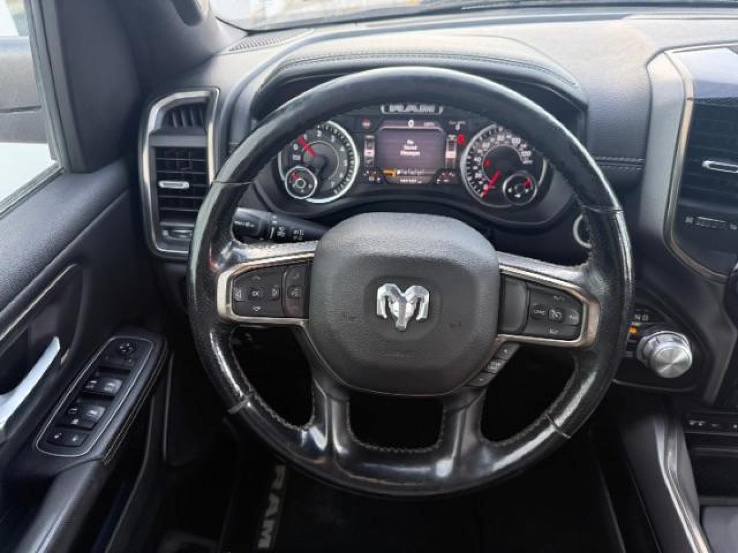 2019 BLACK /Black/Red, vinyl/cloth RAM 1500 Rebel Crew Cab SB 4WD (1C6SRFLT0KN) with an 5.7L V8 OHV 16V engine, 8-Speed Automatic transmission, located at 1235 N Woodruff Ave., Idaho Falls, 83401, (208) 523-1053, 43.507172, -112.000488 - Photo#26