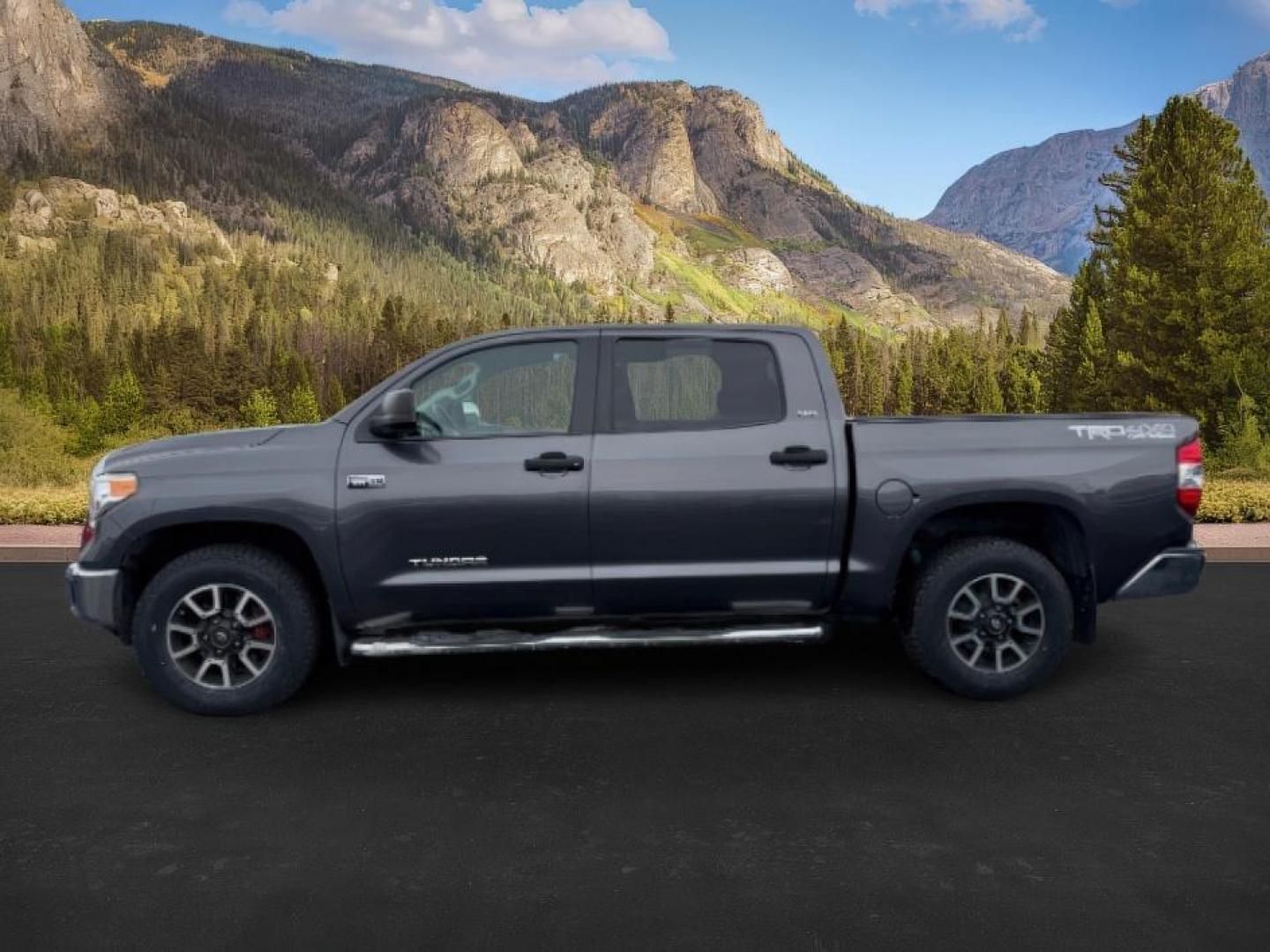 2017 Magnetic Gray Metallic /Black, cloth Toyota Tundra SR5 5.7L V8 CrewMax 4WD (5TFDY5F12HX) with an 5.7L V8 DOHC 32V engine, 6-Speed Automatic transmission, located at 1235 N Woodruff Ave., Idaho Falls, 83401, (208) 523-1053, 43.507172, -112.000488 - At Timberline Auto, finding a great deal on your next vehicle is always easy! Our experienced sales staff's goal is to help find you the right vehicle at the right price! Our knowledgeable finance department has options for almost any credit score. We offer extended service contract options to prote - Photo#1
