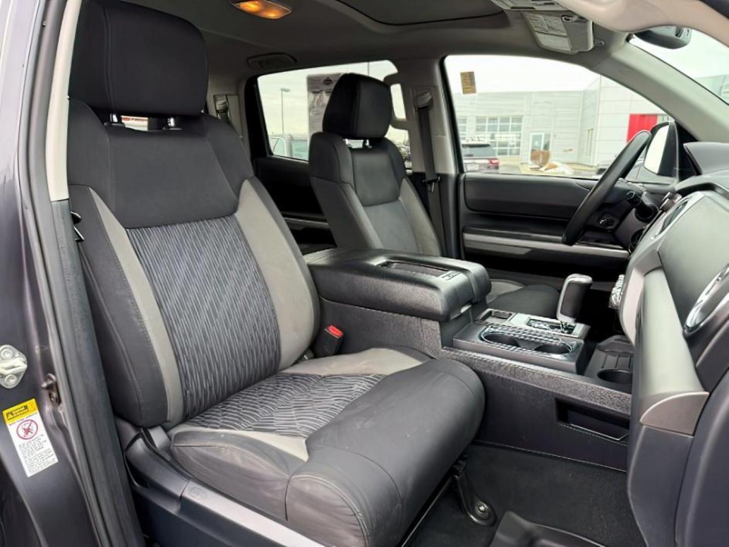 2017 Magnetic Gray Metallic /Black, cloth Toyota Tundra SR5 5.7L V8 CrewMax 4WD (5TFDY5F12HX) with an 5.7L V8 DOHC 32V engine, 6-Speed Automatic transmission, located at 1235 N Woodruff Ave., Idaho Falls, 83401, (208) 523-1053, 43.507172, -112.000488 - At Timberline Auto, finding a great deal on your next vehicle is always easy! Our experienced sales staff's goal is to help find you the right vehicle at the right price! Our knowledgeable finance department has options for almost any credit score. We offer extended service contract options to prote - Photo#19