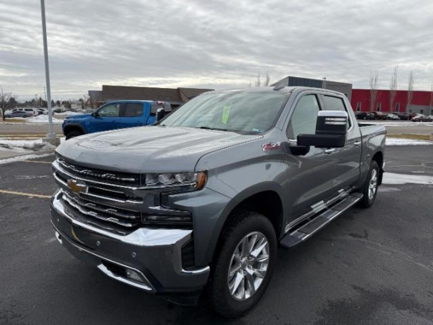 2021 Silver Ice Metallic /Jet Black, leather Chevrolet Silverado 1500 LTZ Crew Cab 4WD (1GCUYGED3MZ) with an 5.3L V8 OHV 16V engine, 6-Speed Automatic transmission, located at 1235 N Woodruff Ave., Idaho Falls, 83401, (208) 523-1053, 43.507172, -112.000488 - Photo#0