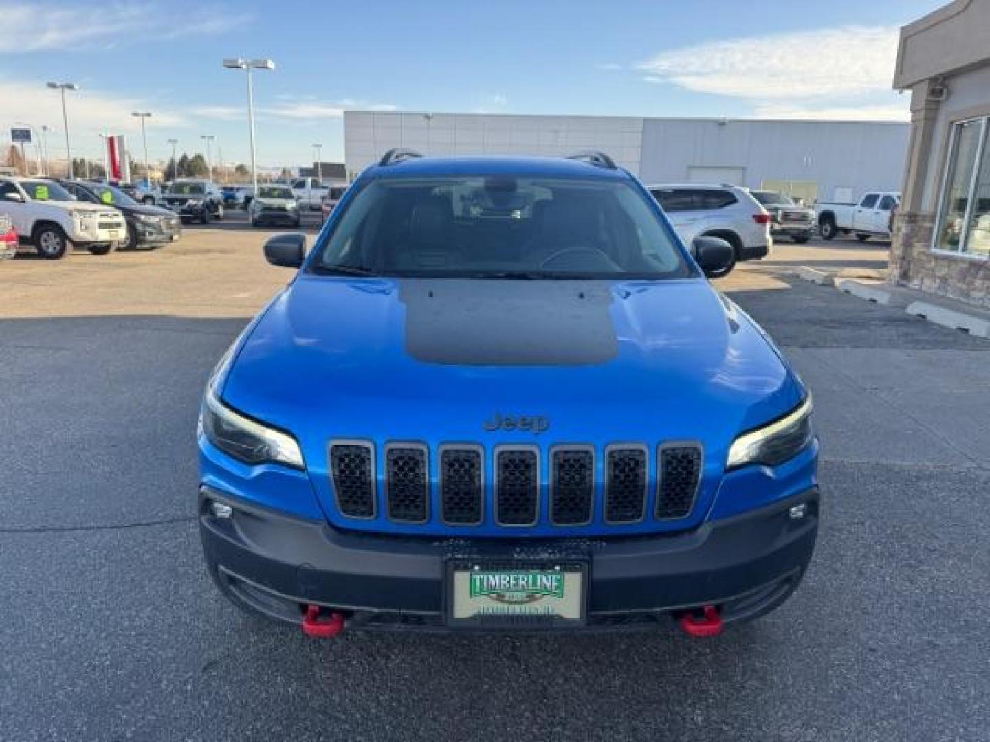 2019 BLUE /Black, vinyl/cloth Jeep Cherokee Trailhawk 4WD (1C4PJMBXXKD) with an 3.2L V6 DOHC 24V engine, 9-Speed Automatic transmission, located at 1235 N Woodruff Ave., Idaho Falls, 83401, (208) 523-1053, 43.507172, -112.000488 - Photo#7