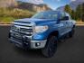 2017 Blazing Blue Pearl /Black Toyota Tundra SR5 5.7L V8 | TRD Pro 5.7L V8 (5TFDY5F1XHX) with an I-FORCE 5.7L V-8 DOHC engine, AUTOMATIC transmission, located at 1235 N Woodruff Ave., Idaho Falls, 83401, (208) 523-1053, 43.507172, -112.000488 - At Timberline Auto, finding a great deal on your next vehicle is always easy! Our experienced sales staff's goal is to help find you the right vehicle at the right price! Our knowledgeable finance department has options for almost any credit score. We offer extended service contract options to prote - Photo#0