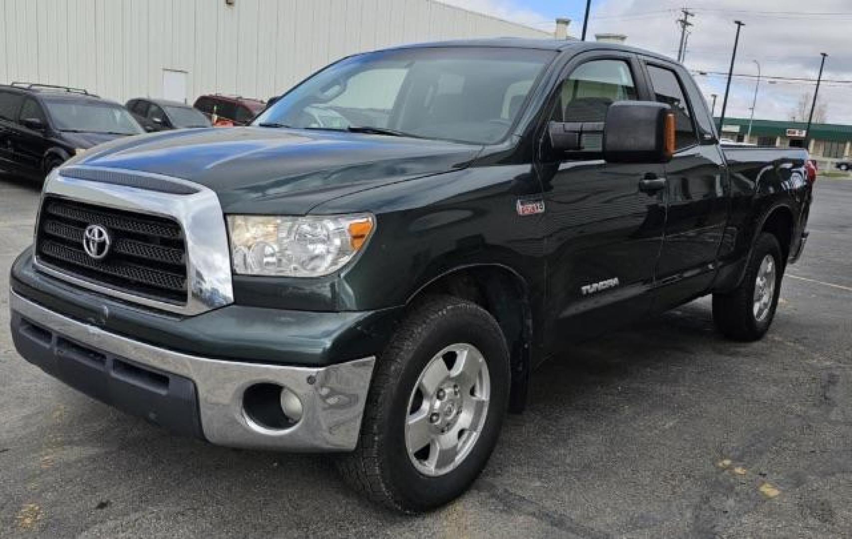 2008 GREEN /Sand Beige Toyota Tundra Base 5.7L V8 | SR5 5.7L V8 (5TFBV541X8X) with an I-FORCE 5.7L V-8 DOHC engine, AUTOMATIC transmission, located at 1235 N Woodruff Ave., Idaho Falls, 83401, (208) 523-1053, 43.507172, -112.000488 - At Timberline Auto, finding a great deal on your next vehicle is always easy! Our experienced sales staff's goal is to help find you the right vehicle at the right price! Our knowledgeable finance department has options for almost any credit score. We offer extended service contract options to prote - Photo#0