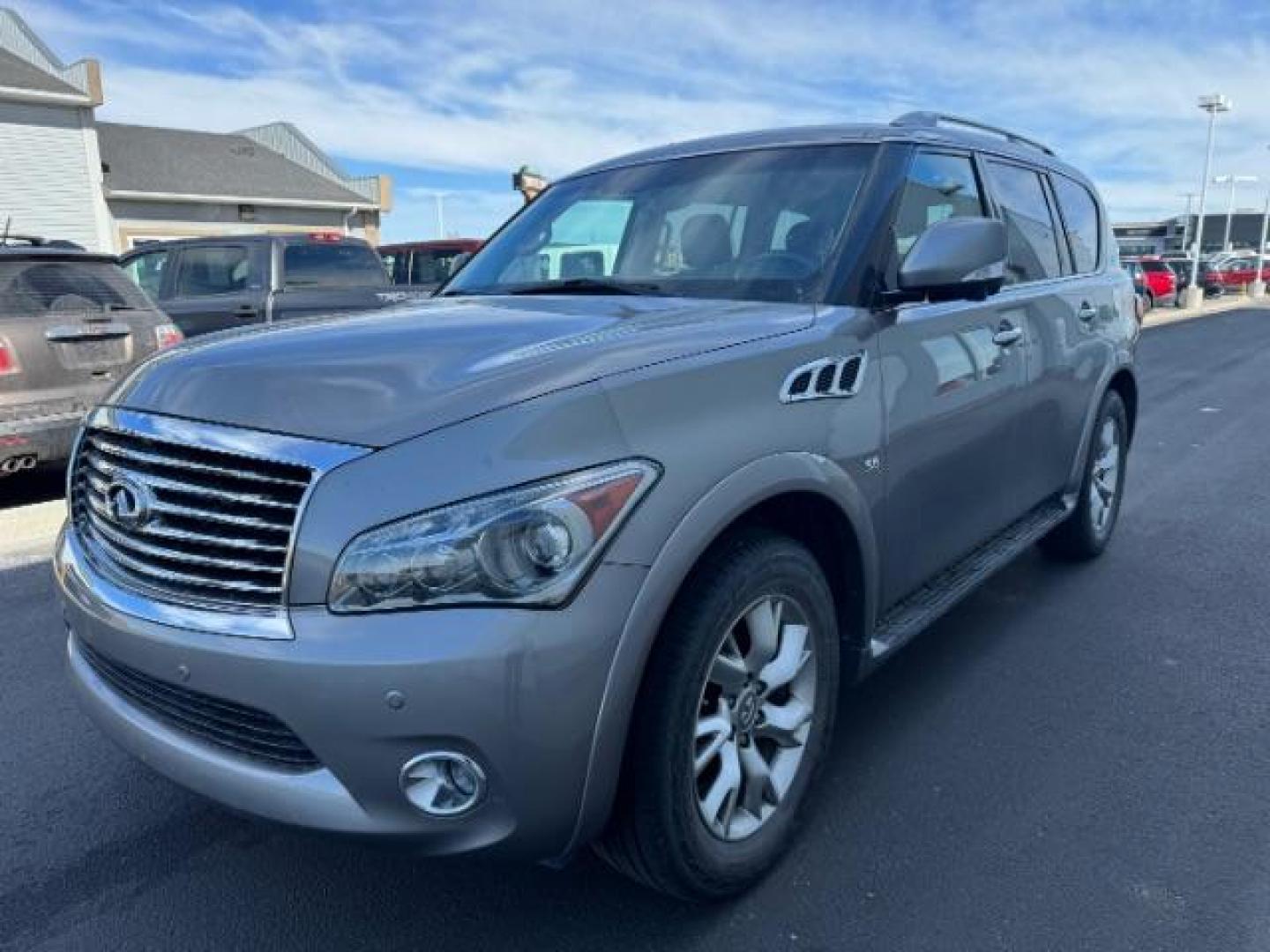 2014 GREY INFINITI QX80 LEATHER (JN8AZ2NE9E9) , AUTOMATIC transmission, located at 1235 N Woodruff Ave., Idaho Falls, 83401, (208) 523-1053, 43.507172, -112.000488 - Photo#0