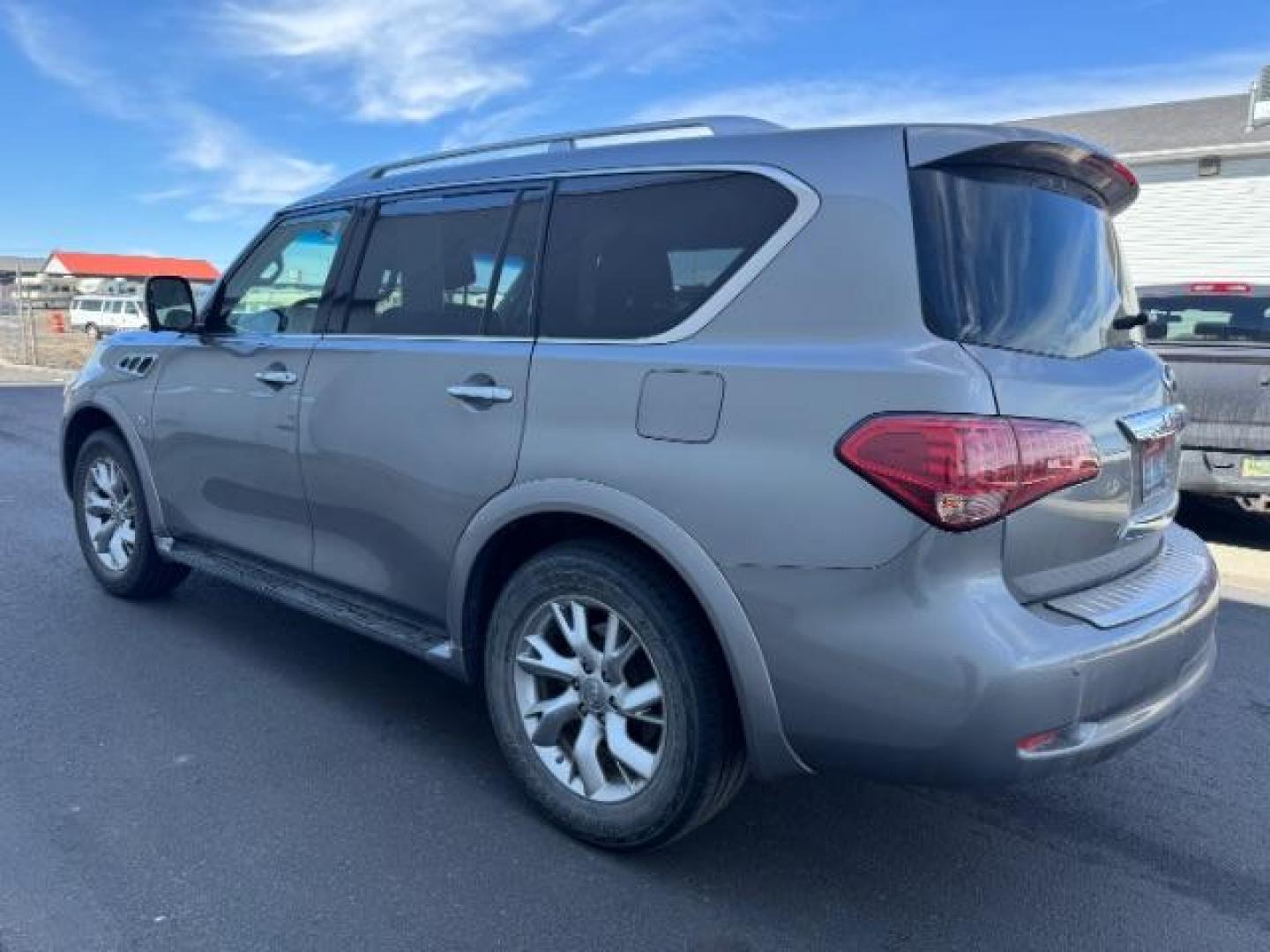 2014 GREY INFINITI QX80 LEATHER (JN8AZ2NE9E9) , AUTOMATIC transmission, located at 1235 N Woodruff Ave., Idaho Falls, 83401, (208) 523-1053, 43.507172, -112.000488 - Photo#2