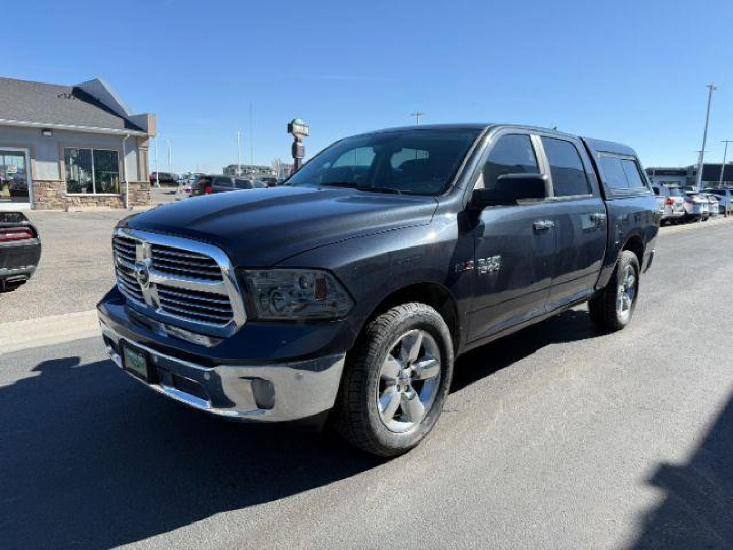 2017 GRAY /Diesel Gray/Black Ram 1500 Big Horn Crew Cab 4x4 5'7 Box (1C6RR7LM7HS) with an EcoDiesel 3L V-6 diesel direct injection engine, AUTOMATIC transmission, located at 1235 N Woodruff Ave., Idaho Falls, 83401, (208) 523-1053, 43.507172, -112.000488 - At Timberline Auto, finding a great deal on your next vehicle is always easy! Our experienced sales staff's goal is to help find you the right vehicle at the right price! Our knowledgeable finance department has options for almost any credit score. We offer extended service contract options to prote - Photo#0