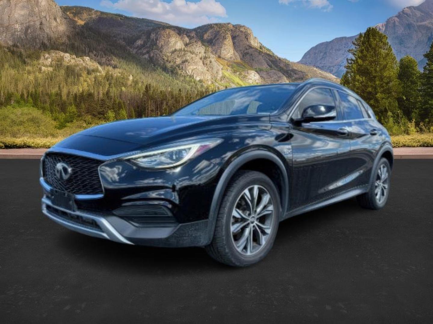 2019 Black Obsidian /Graphite Infiniti QX30 (SJKCH5CR7KA) with an 2L I-4 gasoline direct injection engine, Automatic transmission, located at 1175 N Woodruff Ave, Idaho Falls, ID, 83401, 43.506901, -111.999657 - At Timberline Auto, finding a great deal on your next vehicle is always easy! Our experienced sales staff's goal is to help find you the right vehicle at the right price! Our knowledgeable finance department has options for almost any credit score. We offer extended service contract options to prote - Photo#0