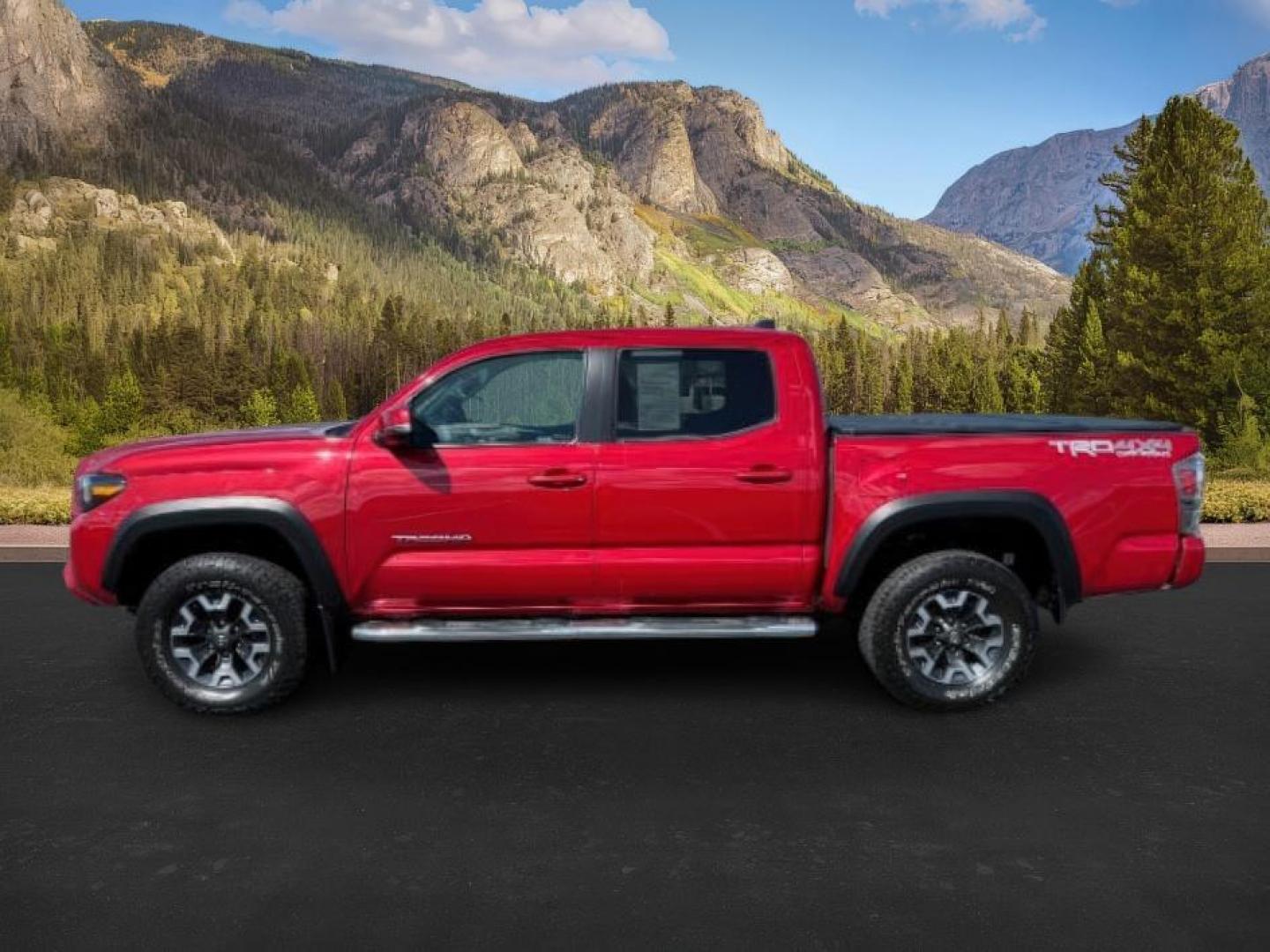 2021 Barcelona Red Metallic /Black/Gun Metal Toyota Tacoma 4WD TRD Off Road (3TMCZ5AN1MM) with an 3.5L V-6 port/direct injection engine, AUTOMATIC transmission, located at 1235 N Woodruff Ave., Idaho Falls, 83401, (208) 523-1053, 43.507172, -112.000488 - At Timberline Auto, finding a great deal on your next vehicle is always easy! Our experienced sales staff's goal is to help find you the right vehicle at the right price! Our knowledgeable finance department has options for almost any credit score. We offer extended service contract options to prote - Photo#1