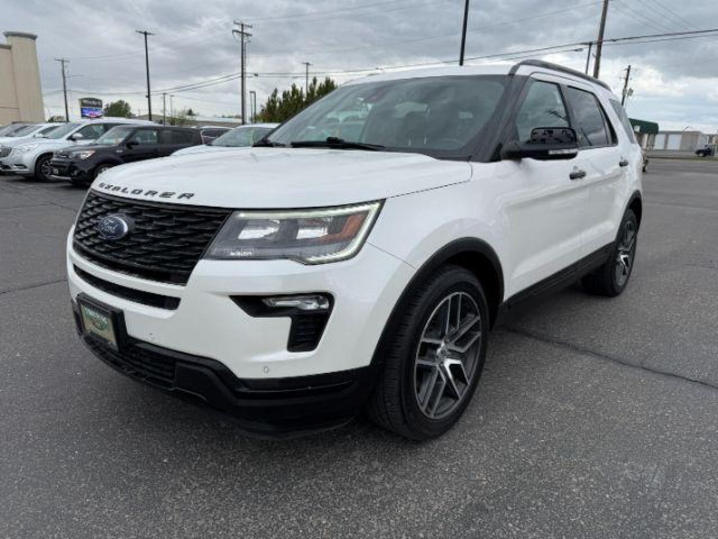 2019 WHITE /Ebony Black w/Red Accent Stitching Ford Explorer Sport (1FM5K8GT0KG) with an EcoBoost 3.5L V-6 gasoline direct injection engine, AUTOMATIC transmission, located at 1235 N Woodruff Ave., Idaho Falls, 83401, (208) 523-1053, 43.507172, -112.000488 - At Timberline Auto, finding a great deal on your next vehicle is always easy! Our experienced sales staff's goal is to help find you the right vehicle at the right price! Our knowledgeable finance department has options for almost any credit score. We offer extended service contract options to prote - Photo#0