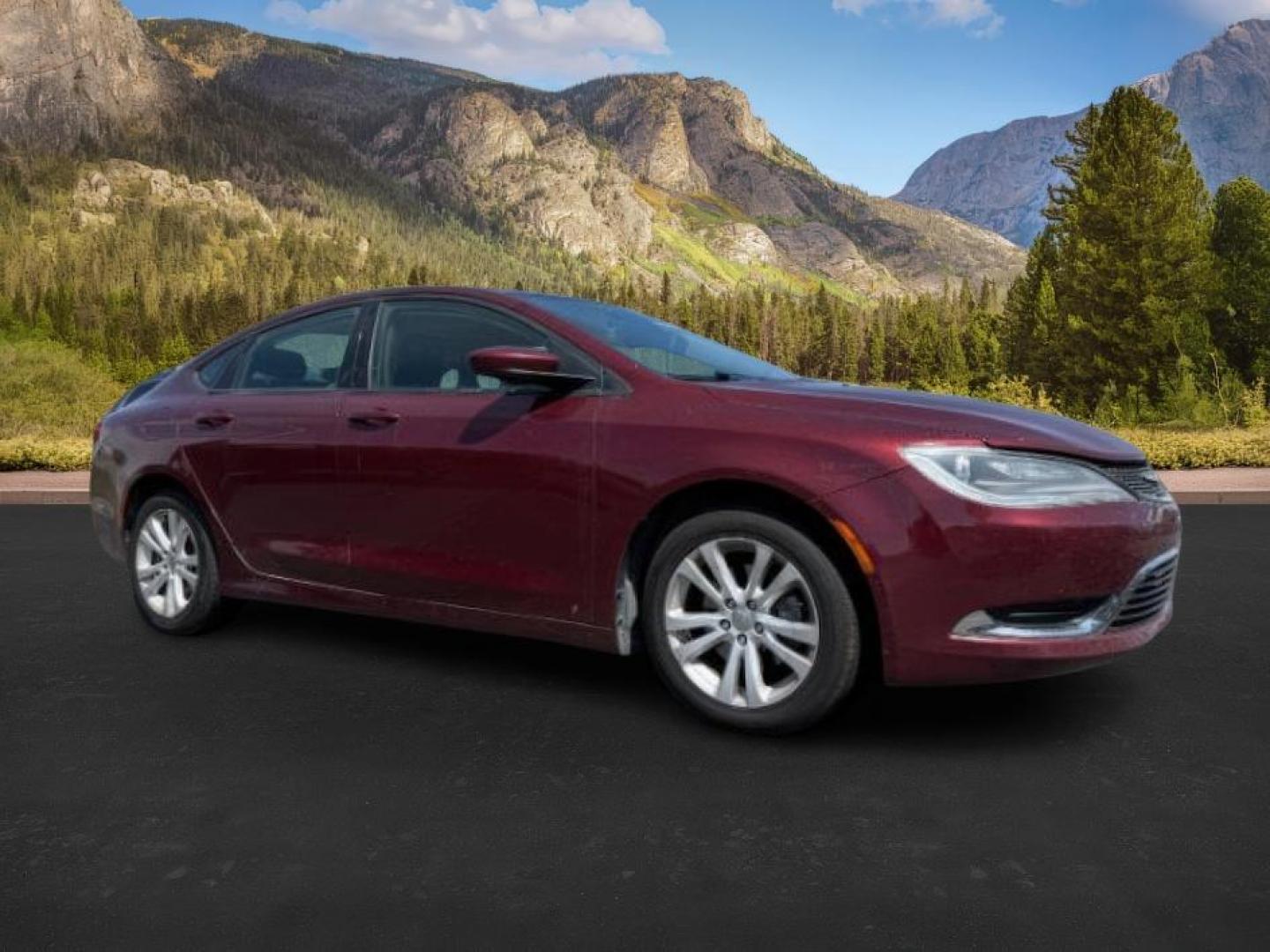 2015 Velvet Red Pearlcoat /Black Chrysler 200 Limited (1C3CCCAB0FN) with an MultiAir 2.4L I-4 variable valve control engine, AUTOMATIC transmission, located at 1235 N Woodruff Ave., Idaho Falls, 83401, (208) 523-1053, 43.507172, -112.000488 - At Timberline Auto, finding a great deal on your next vehicle is always easy! Our experienced sales staff's goal is to help find you the right vehicle at the right price! Our knowledgeable finance department has options for almost any credit score. We offer extended service contract options to prote - Photo#0