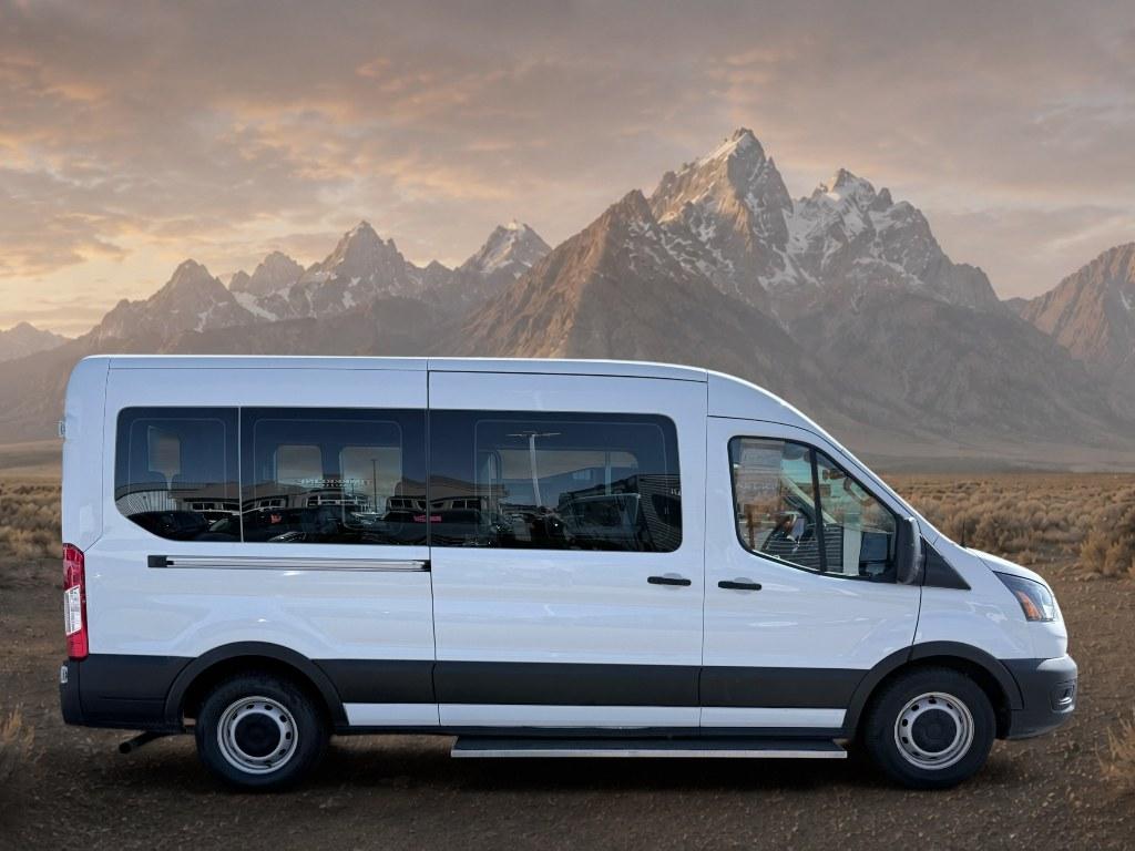 2023 Oxford White /Dark Palazzo Gray Ford Transit Wagon XL (1FBAX2C81PK) with an V6, 3.5L engine, 10-speed automatic transmission, located at 1175 N Woodruff Ave, Idaho Falls, ID, 83401, 43.506901, -111.999657 - <b>Vehicle Details</b><br>Looking for a spacious, capable passenger van in Idaho Falls, ID? This 2023 Ford Transit Wagon T-350 Med Roof Slide XL is a smart choice for families, shuttle use, or commercial transport. With 49,243 miles, rear-wheel drive, and a strong V6 3.5L gasoline/E85 engine, it del- Photo#5