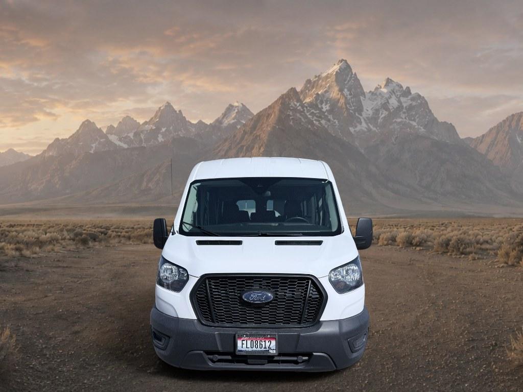 2023 Oxford White /Dark Palazzo Gray Ford Transit Wagon XL (1FBAX2C81PK) with an V6, 3.5L engine, 10-speed automatic transmission, located at 1175 N Woodruff Ave, Idaho Falls, ID, 83401, 43.506901, -111.999657 - <b>Vehicle Details</b><br>Looking for a spacious, capable passenger van in Idaho Falls, ID? This 2023 Ford Transit Wagon T-350 Med Roof Slide XL is a smart choice for families, shuttle use, or commercial transport. With 49,243 miles, rear-wheel drive, and a strong V6 3.5L gasoline/E85 engine, it del- Photo#7