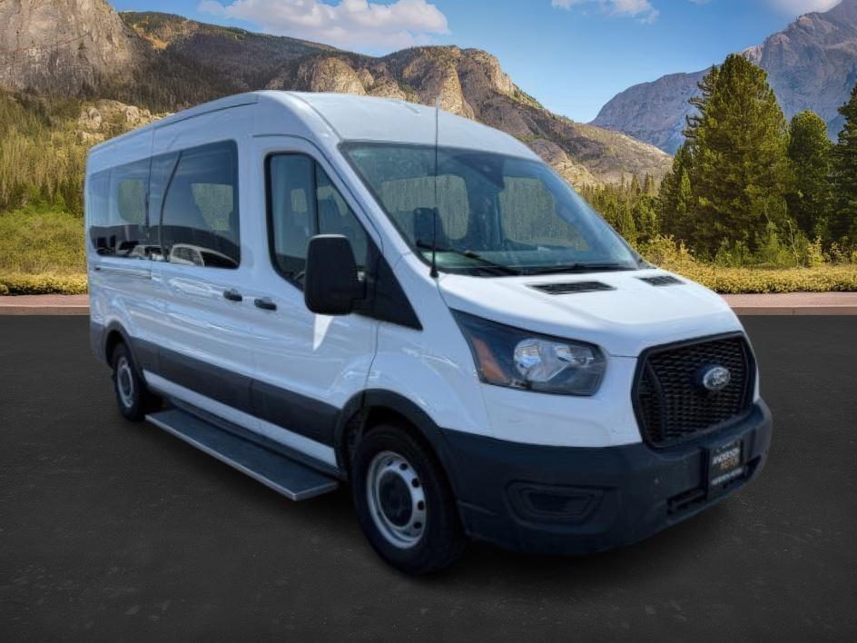 2023 Oxford White /Dark Palazzo Gray Ford Transit Wagon XL (1FBAX2C81PK) with an V6, 3.5L engine, 10-speed automatic transmission, located at 1175 N Woodruff Ave, Idaho Falls, ID, 83401, 43.506901, -111.999657 - <b>Vehicle Details</b><br>Looking for a spacious, capable passenger van in Idaho Falls, ID? This 2023 Ford Transit Wagon T-350 Med Roof Slide XL is a smart choice for families, shuttle use, or commercial transport. With 49,243 miles, rear-wheel drive, and a strong V6 3.5L gasoline/E85 engine, it del- Photo#24