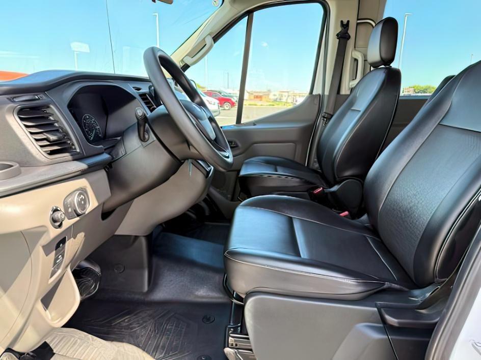 2023 Oxford White /Dark Palazzo Gray Ford Transit Wagon XL (1FBAX2C81PK) with an V6, 3.5L engine, 10-speed automatic transmission, located at 1175 N Woodruff Ave, Idaho Falls, ID, 83401, 43.506901, -111.999657 - <b>Vehicle Details</b><br>Looking for a spacious, capable passenger van in Idaho Falls, ID? This 2023 Ford Transit Wagon T-350 Med Roof Slide XL is a smart choice for families, shuttle use, or commercial transport. With 49,243 miles, rear-wheel drive, and a strong V6 3.5L gasoline/E85 engine, it del- Photo#31