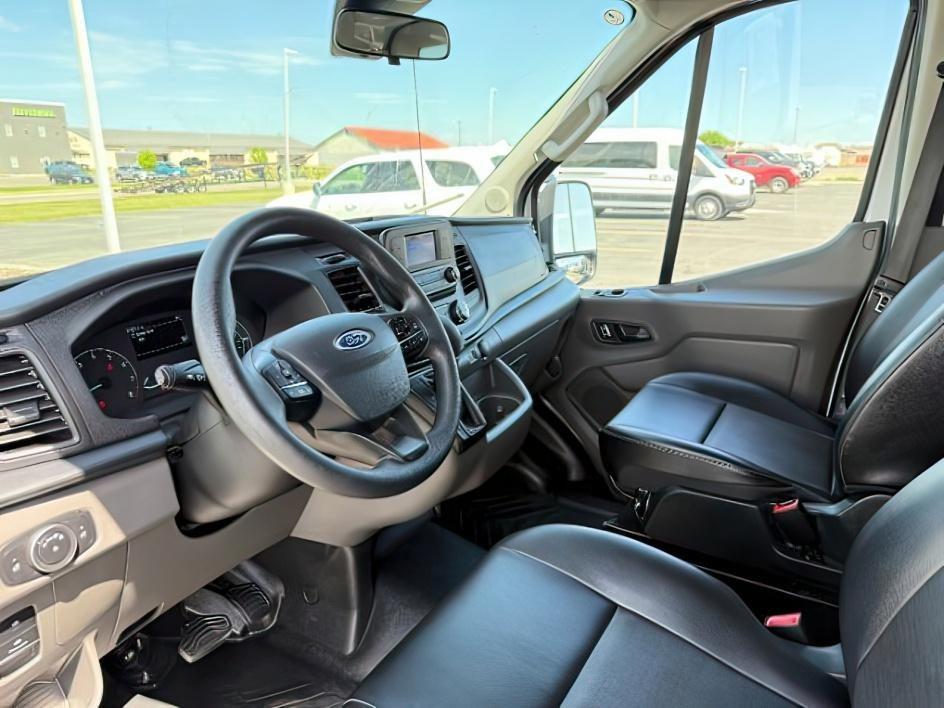 2023 Oxford White /Dark Palazzo Gray Ford Transit Wagon XL (1FBAX2C81PK) with an V6, 3.5L engine, 10-speed automatic transmission, located at 1175 N Woodruff Ave, Idaho Falls, ID, 83401, 43.506901, -111.999657 - <b>Vehicle Details</b><br>Looking for a spacious, capable passenger van in Idaho Falls, ID? This 2023 Ford Transit Wagon T-350 Med Roof Slide XL is a smart choice for families, shuttle use, or commercial transport. With 49,243 miles, rear-wheel drive, and a strong V6 3.5L gasoline/E85 engine, it del- Photo#32