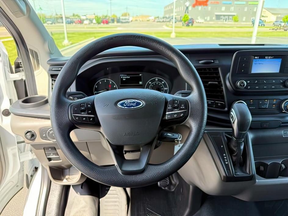 2023 Oxford White /Dark Palazzo Gray Ford Transit Wagon XL (1FBAX2C81PK) with an V6, 3.5L engine, 10-speed automatic transmission, located at 1175 N Woodruff Ave, Idaho Falls, ID, 83401, 43.506901, -111.999657 - <b>Vehicle Details</b><br>Looking for a spacious, capable passenger van in Idaho Falls, ID? This 2023 Ford Transit Wagon T-350 Med Roof Slide XL is a smart choice for families, shuttle use, or commercial transport. With 49,243 miles, rear-wheel drive, and a strong V6 3.5L gasoline/E85 engine, it del- Photo#33