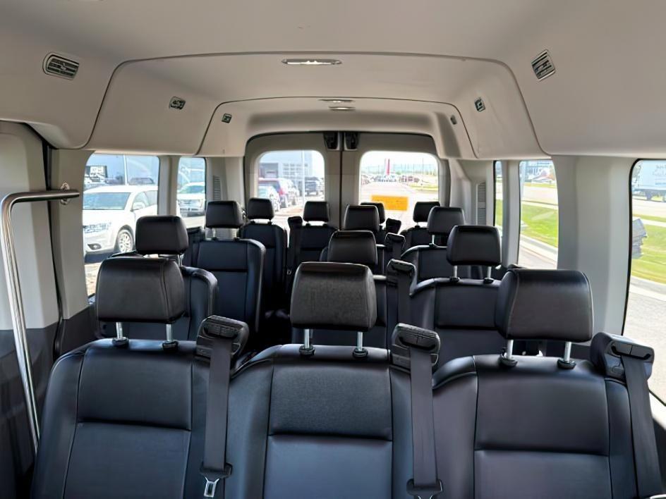 2023 Oxford White /Dark Palazzo Gray Ford Transit Wagon XL (1FBAX2C81PK) with an V6, 3.5L engine, 10-speed automatic transmission, located at 1175 N Woodruff Ave, Idaho Falls, ID, 83401, 43.506901, -111.999657 - <b>Vehicle Details</b><br>Looking for a spacious, capable passenger van in Idaho Falls, ID? This 2023 Ford Transit Wagon T-350 Med Roof Slide XL is a smart choice for families, shuttle use, or commercial transport. With 49,243 miles, rear-wheel drive, and a strong V6 3.5L gasoline/E85 engine, it del- Photo#38