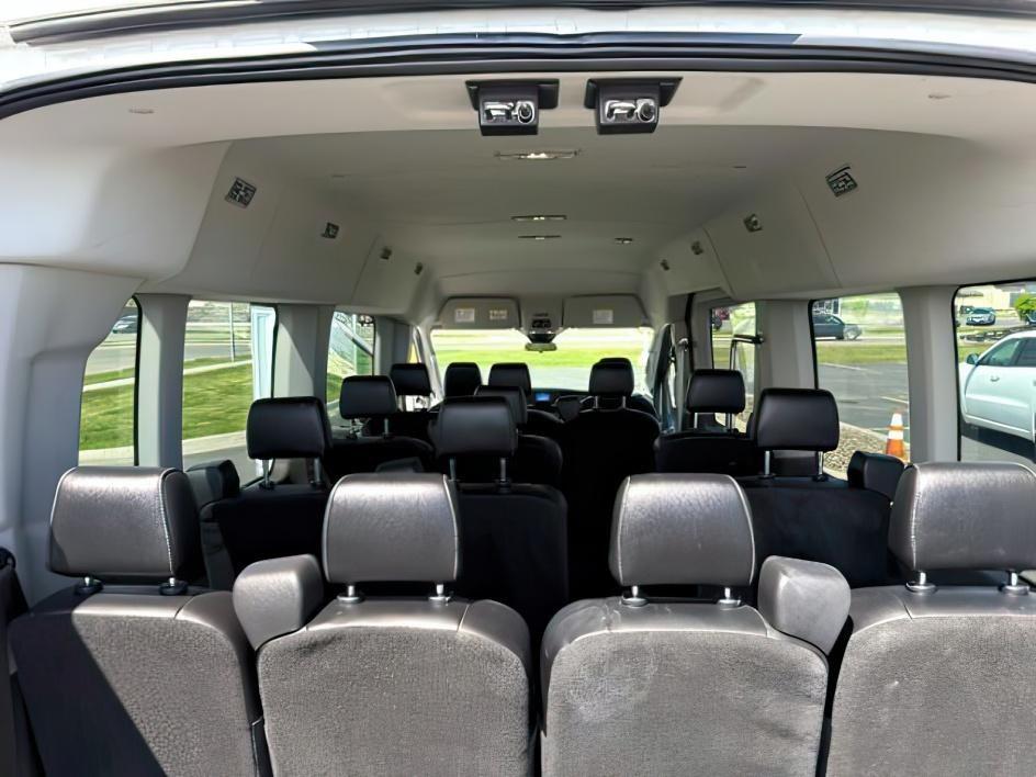 2023 Oxford White /Dark Palazzo Gray Ford Transit Wagon XL (1FBAX2C81PK) with an V6, 3.5L engine, 10-speed automatic transmission, located at 1175 N Woodruff Ave, Idaho Falls, ID, 83401, 43.506901, -111.999657 - <b>Vehicle Details</b><br>Looking for a spacious, capable passenger van in Idaho Falls, ID? This 2023 Ford Transit Wagon T-350 Med Roof Slide XL is a smart choice for families, shuttle use, or commercial transport. With 49,243 miles, rear-wheel drive, and a strong V6 3.5L gasoline/E85 engine, it del- Photo#40
