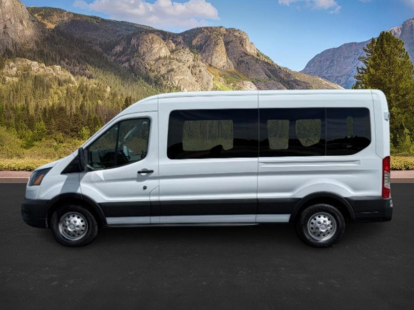 2023 Oxford White /Ebony Ford Transit-350 Passenger Van (1FBAX9CG1PK) with an EcoBoost 35L V-6 gasoline direct injection engine, Automatic transmission, located at 1175 N Woodruff Ave, Idaho Falls, ID, 83401, 43.506901, -111.999657 - At Timberline Auto, finding a great deal on your next vehicle is always easy! Our experienced sales staff's goal is to help find you the right vehicle at the right price! Our knowledgeable finance department has options for almost any credit score. We offer extended service contract options to prote - Photo#1