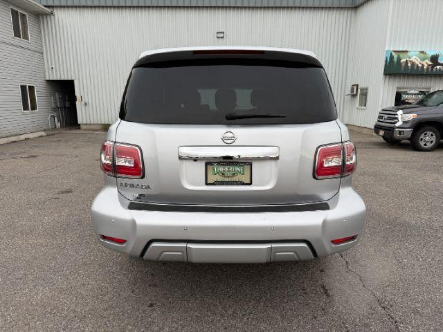 2017 Brilliant Silver /Charcoal Nissan Armada (JN8AY2NC9H9) with an Endurance 56L V-8 gasoline direct injection engine, Automatic transmission, located at 1175 N Woodruff Ave, Idaho Falls, ID, 83401, 43.506901, -111.999657 - Photo#4