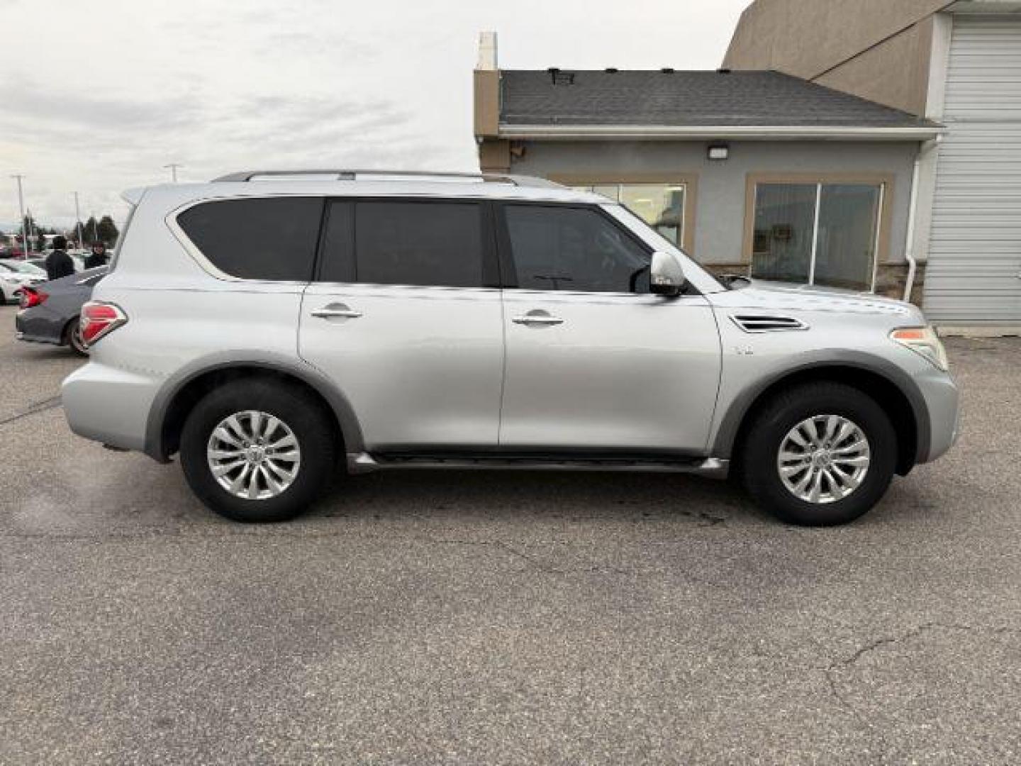 2017 Brilliant Silver /Charcoal Nissan Armada (JN8AY2NC9H9) with an Endurance 56L V-8 gasoline direct injection engine, Automatic transmission, located at 1175 N Woodruff Ave, Idaho Falls, ID, 83401, 43.506901, -111.999657 - Photo#9