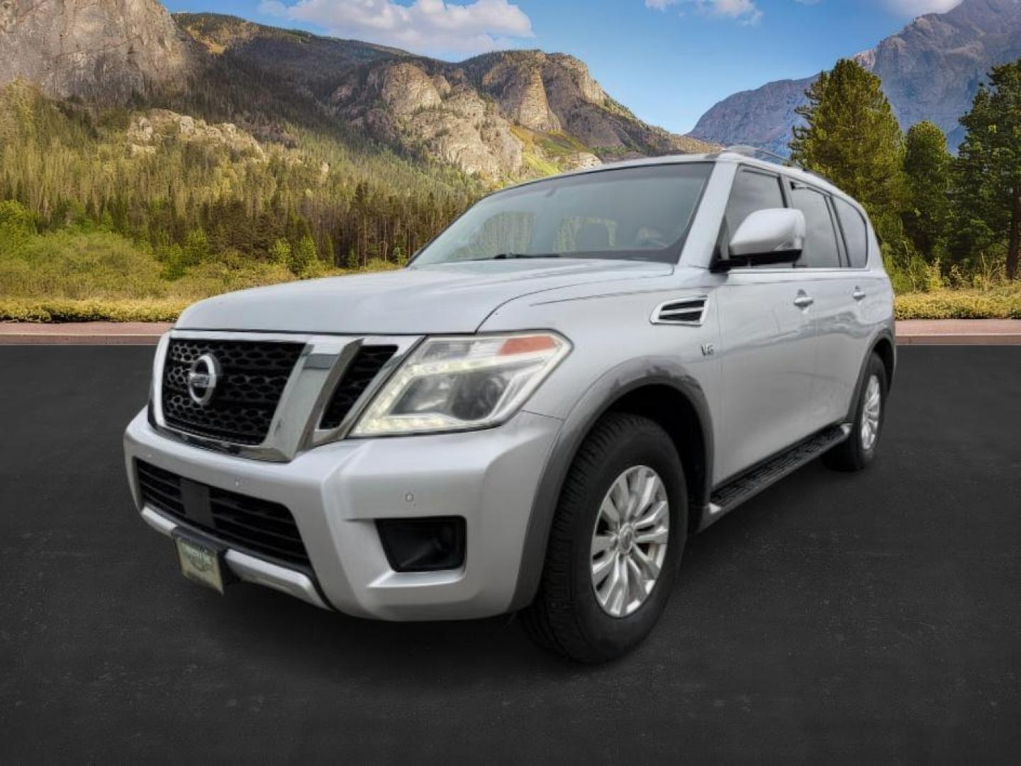 2017 Brilliant Silver /Charcoal Nissan Armada (JN8AY2NC9H9) with an Endurance 56L V-8 gasoline direct injection engine, Automatic transmission, located at 1175 N Woodruff Ave, Idaho Falls, ID, 83401, 43.506901, -111.999657 - At Timberline Auto, finding a great deal on your next vehicle is always easy! Our experienced sales staff's goal is to help find you the right vehicle at the right price! Our knowledgeable finance department has options for almost any credit score. We offer extended service contract options to prote - Photo#0