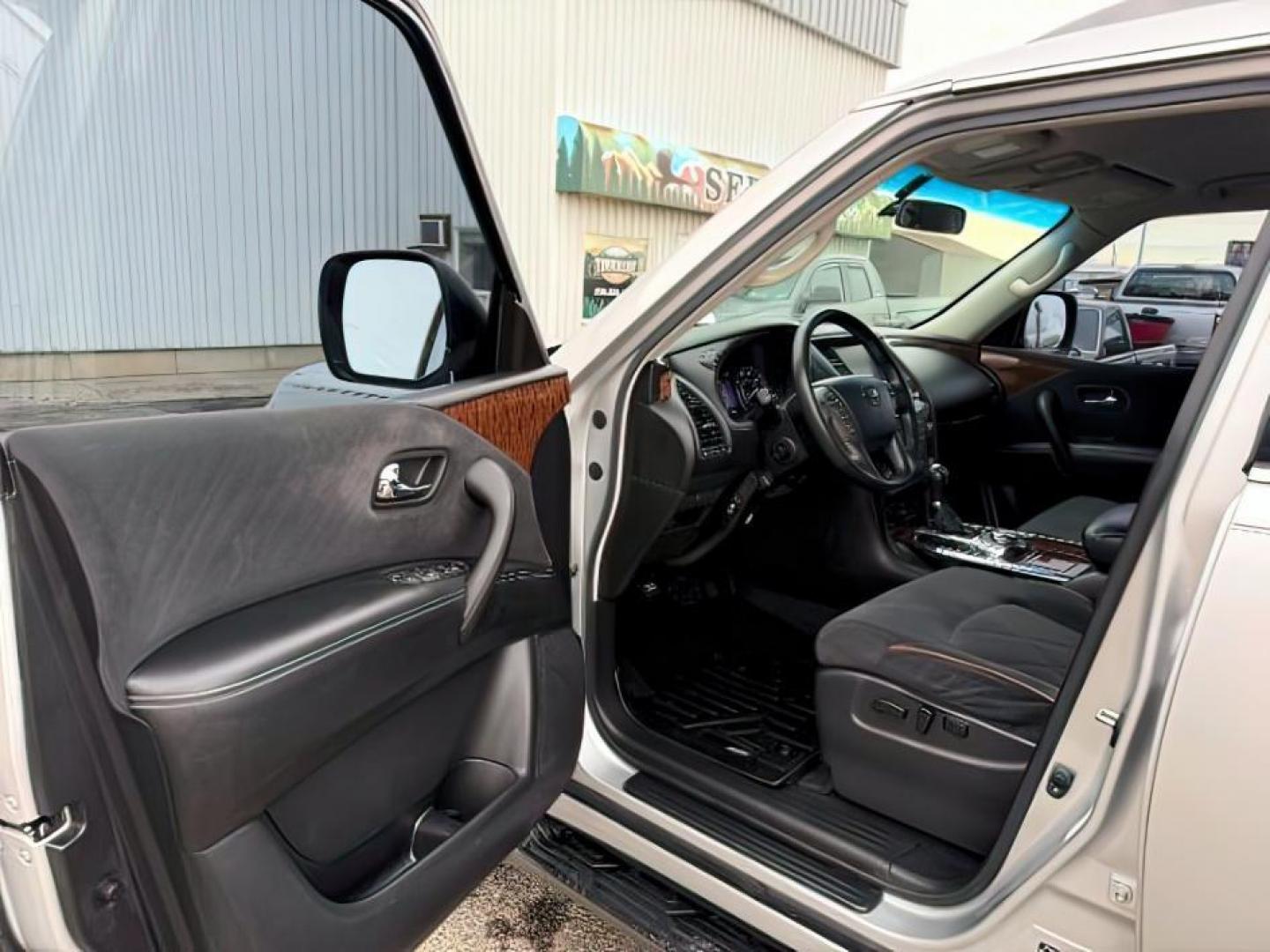 2017 Brilliant Silver /Charcoal Nissan Armada (JN8AY2NC9H9) with an Endurance 56L V-8 gasoline direct injection engine, Automatic transmission, located at 1175 N Woodruff Ave, Idaho Falls, ID, 83401, 43.506901, -111.999657 - At Timberline Auto, finding a great deal on your next vehicle is always easy! Our experienced sales staff's goal is to help find you the right vehicle at the right price! Our knowledgeable finance department has options for almost any credit score. We offer extended service contract options to prote - Photo#13