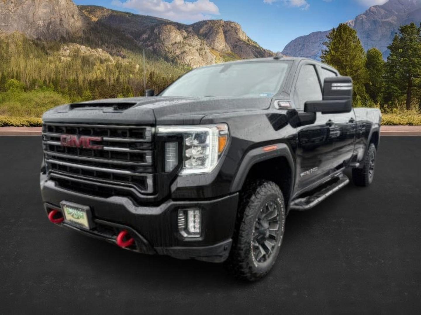 2021 Onyx Black /Jet Black w/Kalahari Accents GMC Sierra 2500HD (1GT49PEY0MF) with an Duramax 66L V-8 diesel direct injection engine, Automatic transmission, located at 1175 N Woodruff Ave, Idaho Falls, ID, 83401, 43.506901, -111.999657 - At Timberline Auto, finding a great deal on your next vehicle is always easy! Our experienced sales staff's goal is to help find you the right vehicle at the right price! Our knowledgeable finance department has options for almost any credit score. We offer extended service contract options to prote - Photo#0