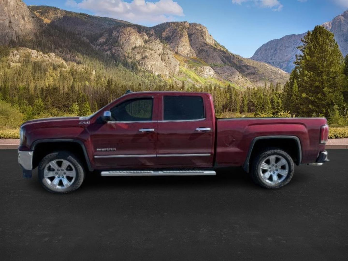 2017 MAROON /Jet Black GMC Sierra 1500 SLT (3GTU2NEC7HG) with an 5.3 VORTEC engine, AUTOMATIC transmission, located at 1235 N Woodruff Ave., Idaho Falls, 83401, (208) 523-1053, 43.507172, -112.000488 - At Timberline Auto, finding a great deal on your next vehicle is always easy! Our experienced sales staff's goal is to help find you the right vehicle at the right price! Our knowledgeable finance department has options for almost any credit score. We offer extended service contract options to prote - Photo#0