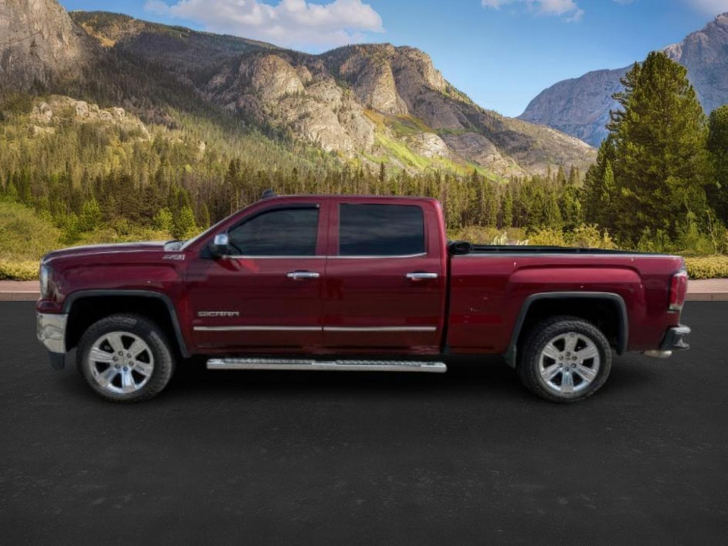 2017 MAROON /Jet Black GMC Sierra 1500 SLT (3GTU2NEC7HG) with an 5.3 VORTEC engine, AUTOMATIC transmission, located at 1235 N Woodruff Ave., Idaho Falls, 83401, (208) 523-1053, 43.507172, -112.000488 - At Timberline Auto, finding a great deal on your next vehicle is always easy! Our experienced sales staff's goal is to help find you the right vehicle at the right price! Our knowledgeable finance department has options for almost any credit score. We offer extended service contract options to prote - Photo#1