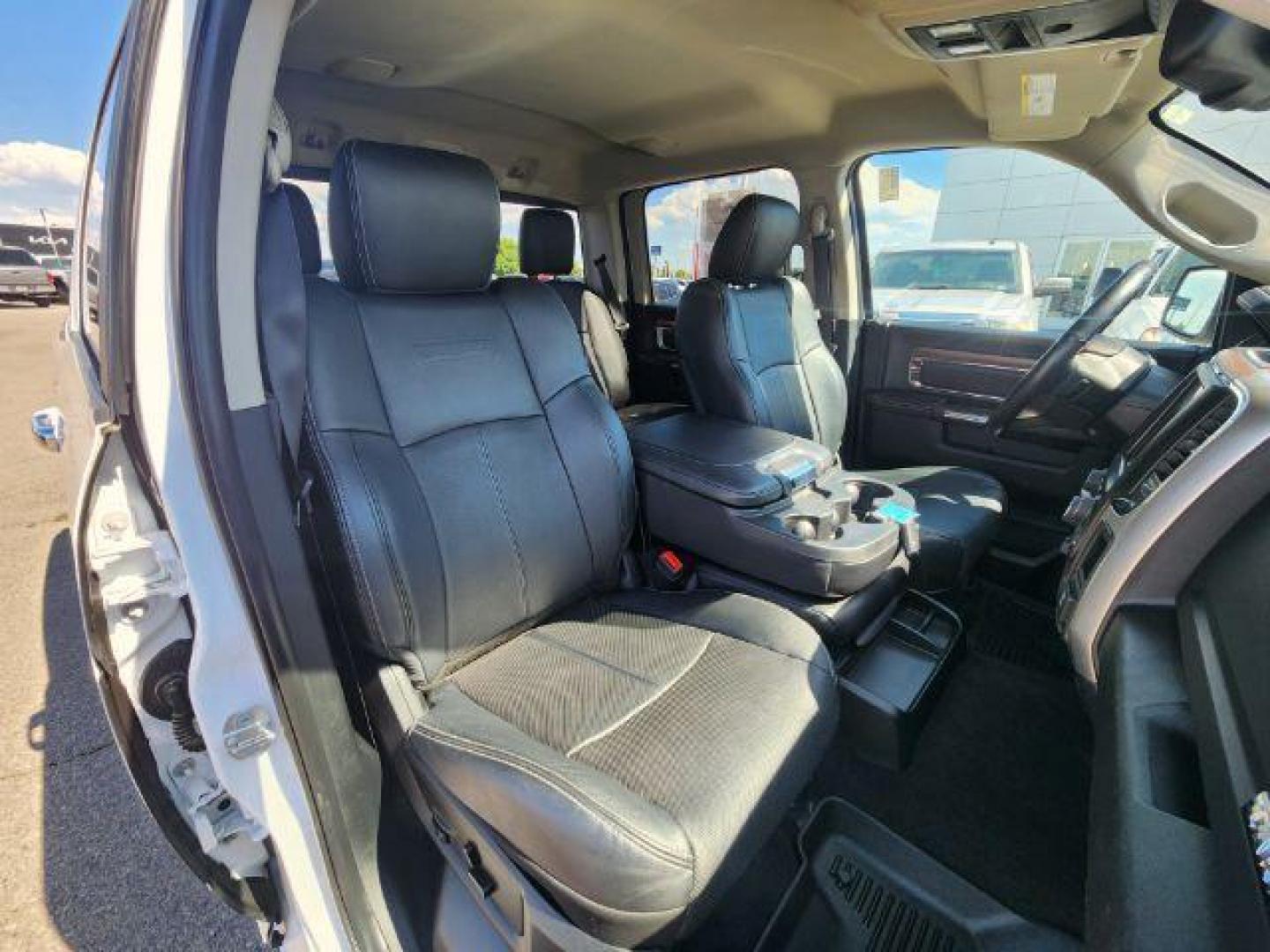 2018 Pearl White /Black Ram 1500 (1C6RR7NT1JS) with an HEMI 57L V-8 variable valve control engine, Automatic transmission, located at 1175 N Woodruff Ave, Idaho Falls, ID, 83401, 43.506901, -111.999657 - At Timberline Auto, finding a great deal on your next vehicle is always easy! Our experienced sales staff's goal is to help find you the right vehicle at the right price! Our knowledgeable finance department has options for almost any credit score. We offer extended service contract options to prote - Photo#45