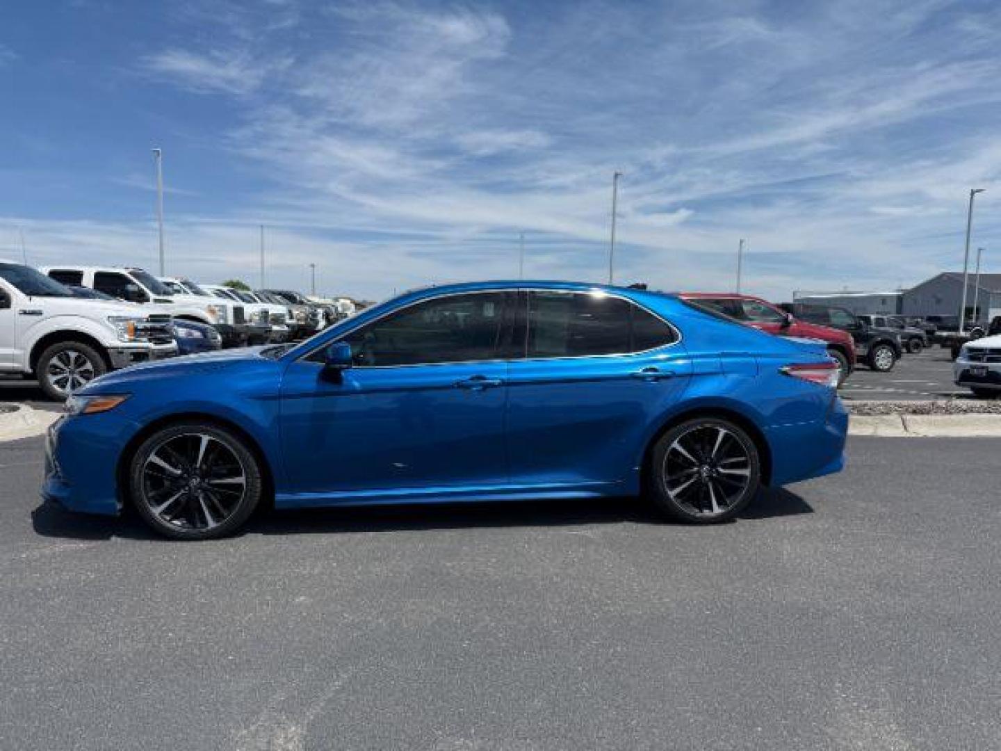 2018 Blue Streak Metallic /Black Toyota Camry XSE V6 (4T1BZ1HK0JU) with an 3.5L V-6 port/direct injection engine, AUTOMATIC transmission, located at 1235 N Woodruff Ave., Idaho Falls, 83401, (208) 523-1053, 43.507172, -112.000488 - At Timberline Auto, finding a great deal on your next vehicle is always easy! Our experienced sales staff's goal is to help find you the right vehicle at the right price! Our knowledgeable finance department has options for almost any credit score. We offer extended service contract options to prote - Photo#1