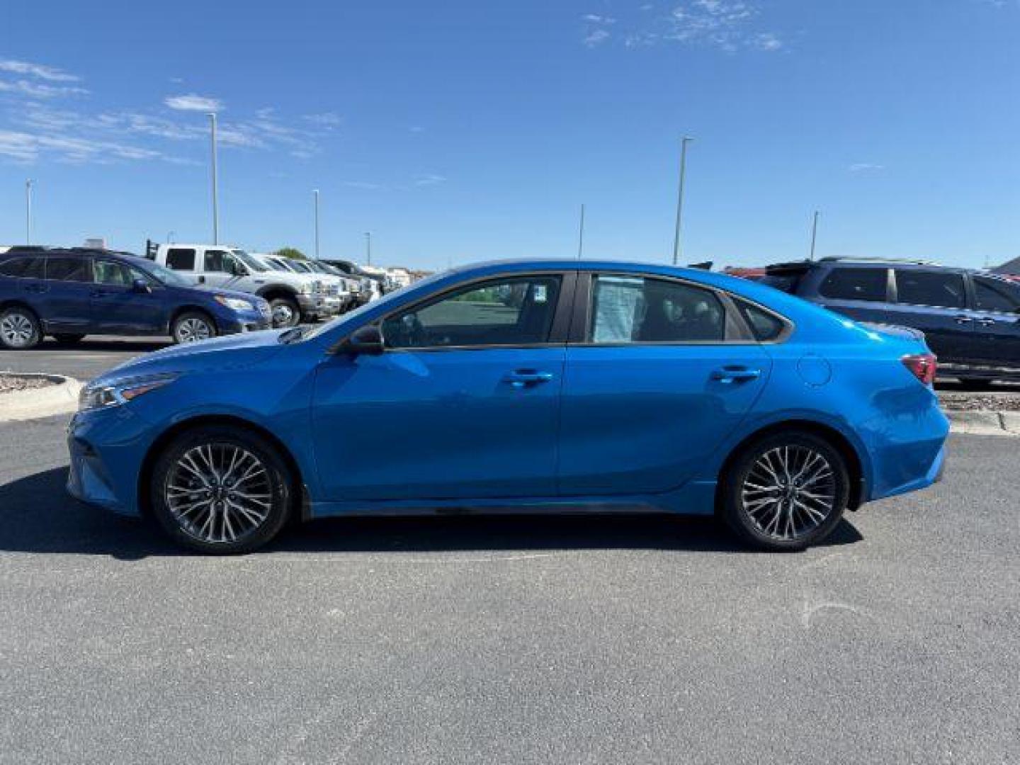 2024 BLUE /Black KIA Forte (3KPF54ADXRE) with an 2L I-4 DOHC engine, Automatic transmission, located at 1175 N Woodruff Ave, Idaho Falls, ID, 83401, 43.506901, -111.999657 - At Timberline Auto, finding a great deal on your next vehicle is always easy! Our experienced sales staff's goal is to help find you the right vehicle at the right price! Our knowledgeable finance department has options for almost any credit score. We offer extended service contract options to prote - Photo#1