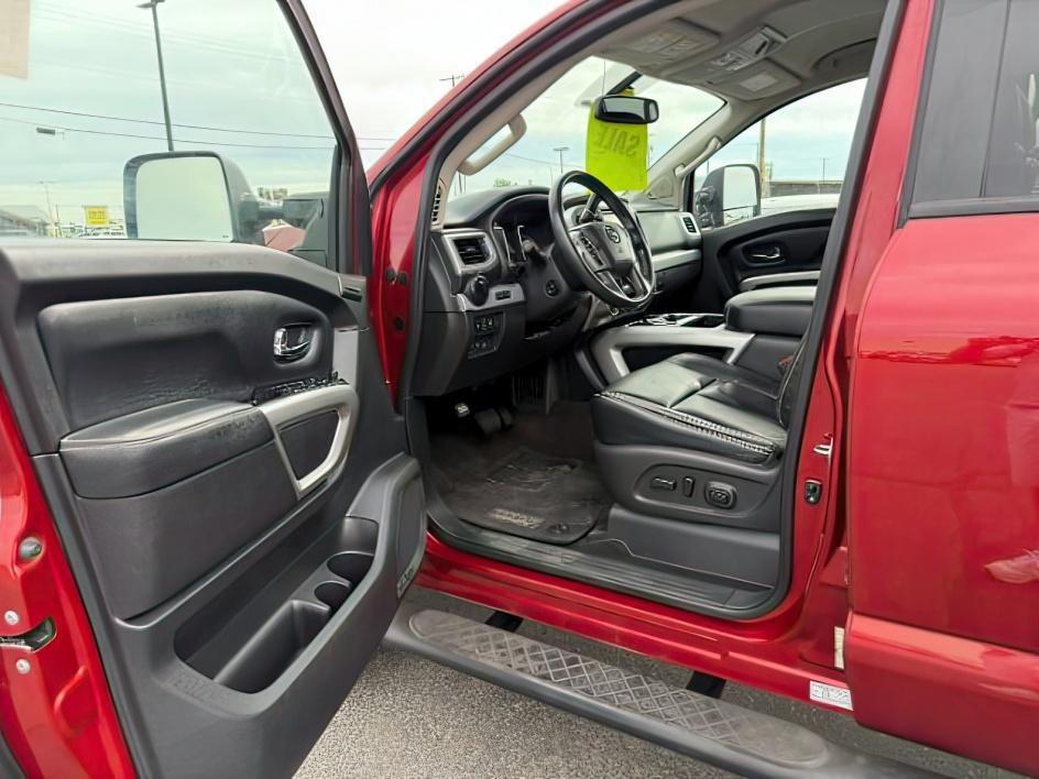 2016 RED /LEATHER Nissan Titan XD (1N6BA1F47GN) with an 50 engine, Automatic transmission, located at 1175 N Woodruff Ave, Idaho Falls, ID, 83401, 43.506901, -111.999657 - At Timberline Auto, finding a great deal on your next vehicle is always easy! Our experienced sales staff's goal is to help find you the right vehicle at the right price! Our knowledgeable finance department has options for almost any credit score. We offer extended service contract options to prote - Photo#10