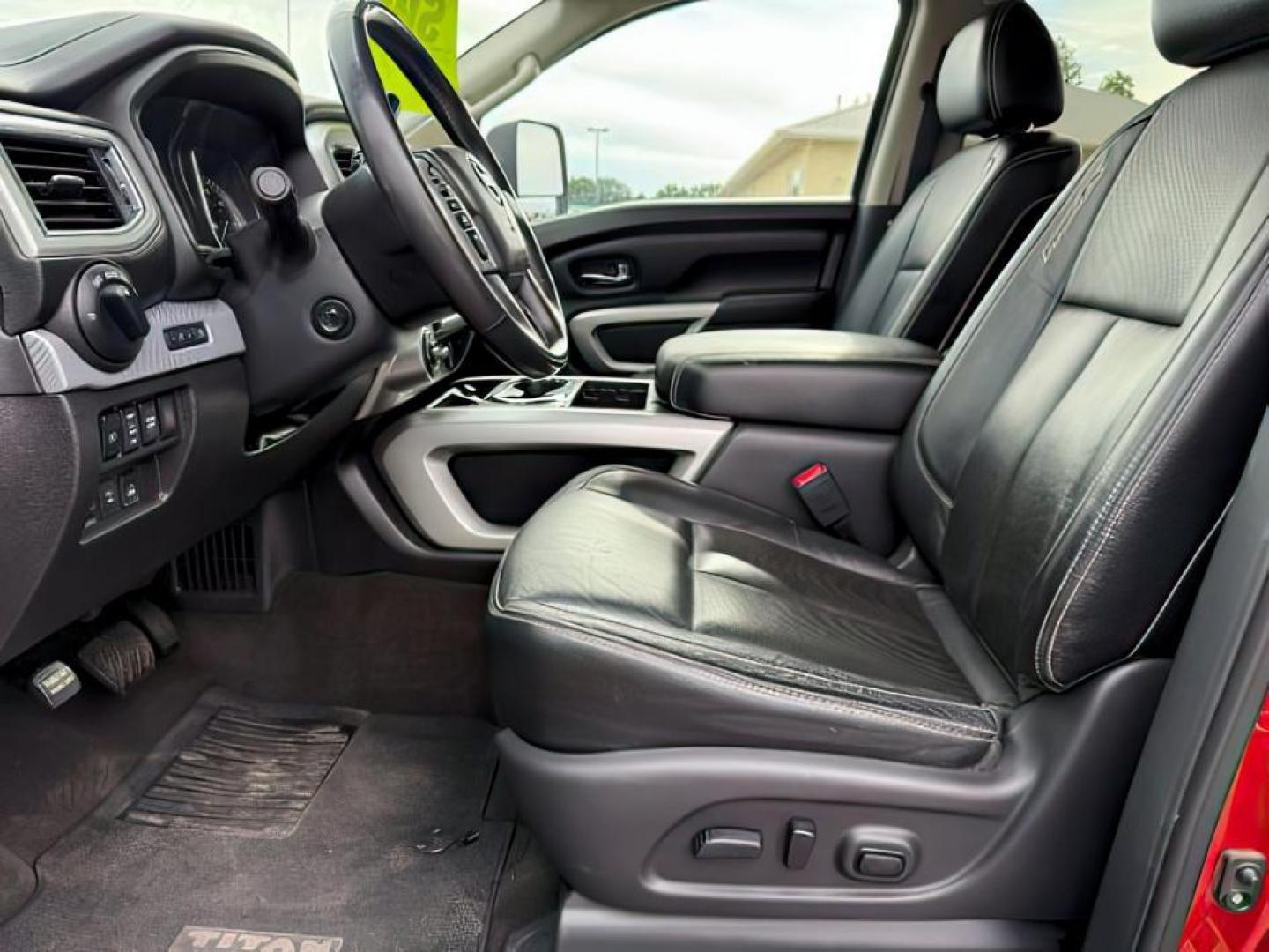 2016 RED /LEATHER Nissan Titan XD (1N6BA1F47GN) with an 50 engine, Automatic transmission, located at 1175 N Woodruff Ave, Idaho Falls, ID, 83401, 43.506901, -111.999657 - At Timberline Auto, finding a great deal on your next vehicle is always easy! Our experienced sales staff's goal is to help find you the right vehicle at the right price! Our knowledgeable finance department has options for almost any credit score. We offer extended service contract options to prote - Photo#11