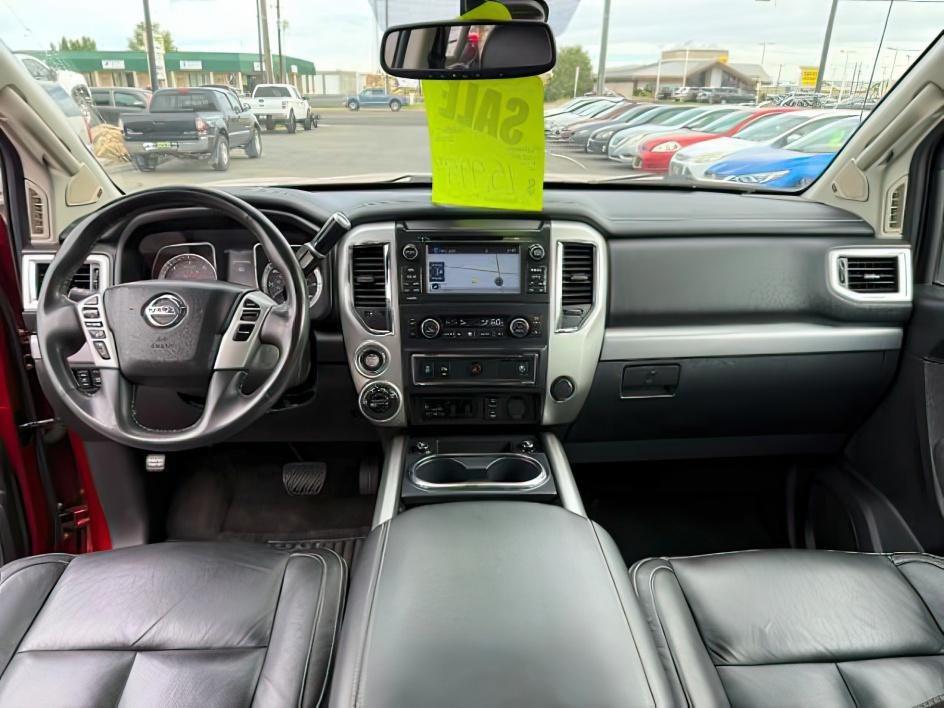 2016 RED /LEATHER Nissan Titan XD (1N6BA1F47GN) with an 50 engine, Automatic transmission, located at 1175 N Woodruff Ave, Idaho Falls, ID, 83401, 43.506901, -111.999657 - At Timberline Auto, finding a great deal on your next vehicle is always easy! Our experienced sales staff's goal is to help find you the right vehicle at the right price! Our knowledgeable finance department has options for almost any credit score. We offer extended service contract options to prote - Photo#17