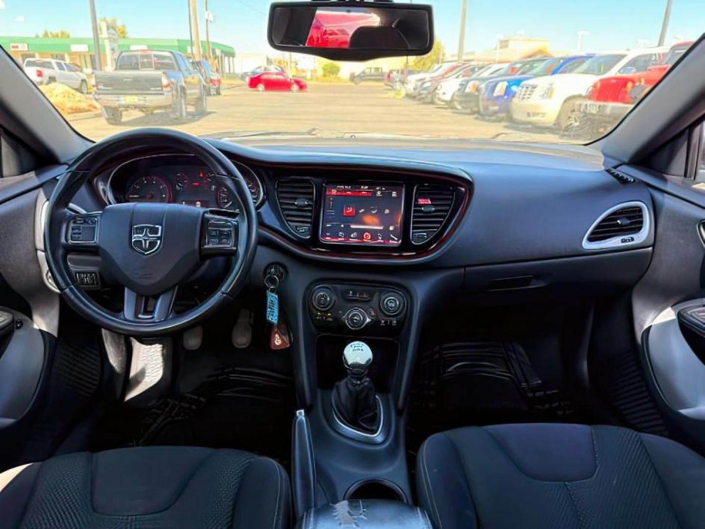 2014 Redline 2 Coat Pearl /Black Dodge Dart (1C3CDFBB6ED) with an MultiAir 24L I-4 variable valve control engine, Automatic transmission, located at 1175 N Woodruff Ave, Idaho Falls, ID, 83401, 43.506901, -111.999657 - At Timberline Auto, finding a great deal on your next vehicle is always easy! Our experienced sales staff's goal is to help find you the right vehicle at the right price! Our knowledgeable finance department has options for almost any credit score. We offer extended service contract options to prote - Photo#17
