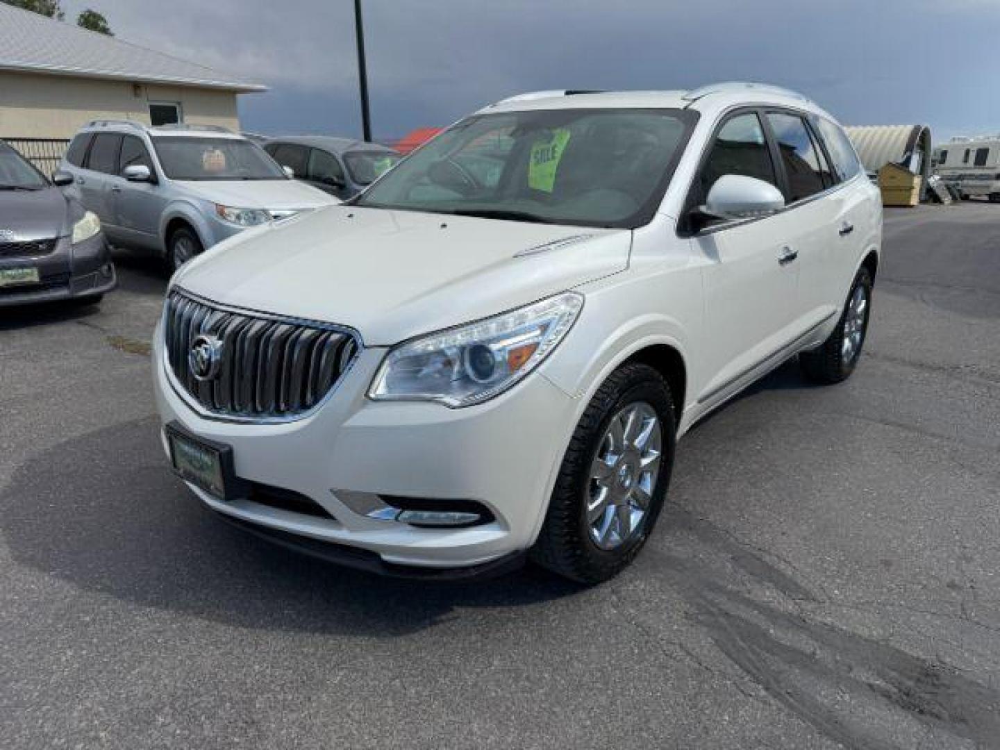 2014 White Opal /Titanium Buick Enclave (5GAKVCKD9EJ) with an 36L V-6 gasoline direct injection engine, Automatic transmission, located at 1175 N Woodruff Ave, Idaho Falls, ID, 83401, 43.506901, -111.999657 - At Timberline Auto, finding a great deal on your next vehicle is always easy! Our experienced sales staff's goal is to help find you the right vehicle at the right price! Our knowledgeable finance department has options for almost any credit score. We offer extended service contract options to prote - Photo#0
