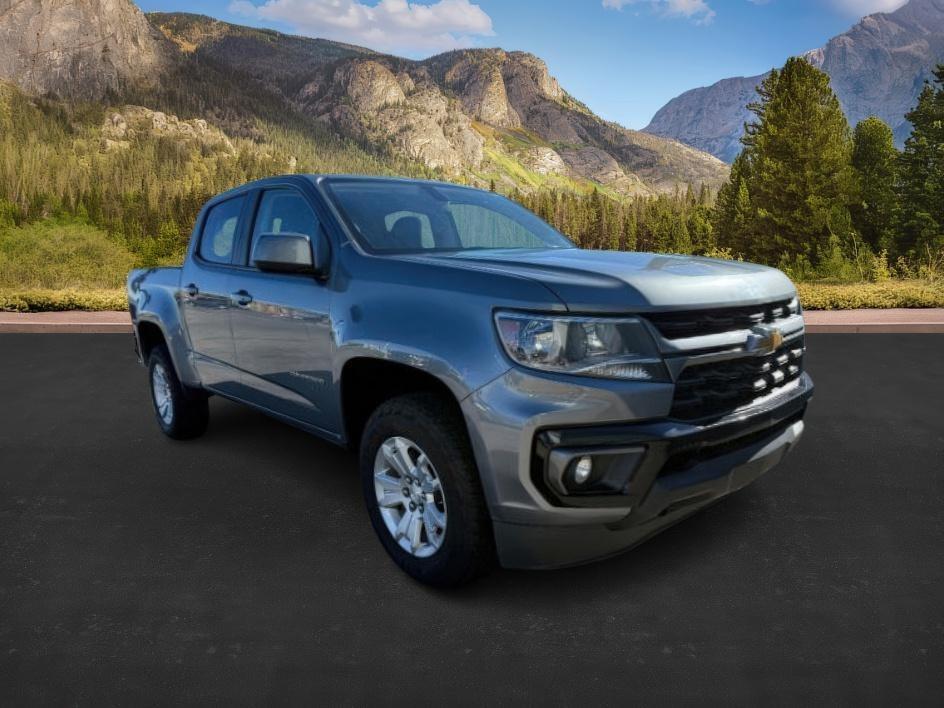 2021 GRAY /Jet Black Chevrolet Colorado 4WD Crew Cab Short Box LT (1GCGTCEN5M1) with an 3.6L V-6 gasoline direct injection engine, AUTOMATIC transmission, located at 1235 N Woodruff Ave., Idaho Falls, 83401, (208) 523-1053, 43.507172, -112.000488 - At Timberline Auto, finding a great deal on your next vehicle is always easy! Our experienced sales staff's goal is to help find you the right vehicle at the right price! Our knowledgeable finance department has options for almost any credit score. We offer extended service contract options to prote - Photo#7