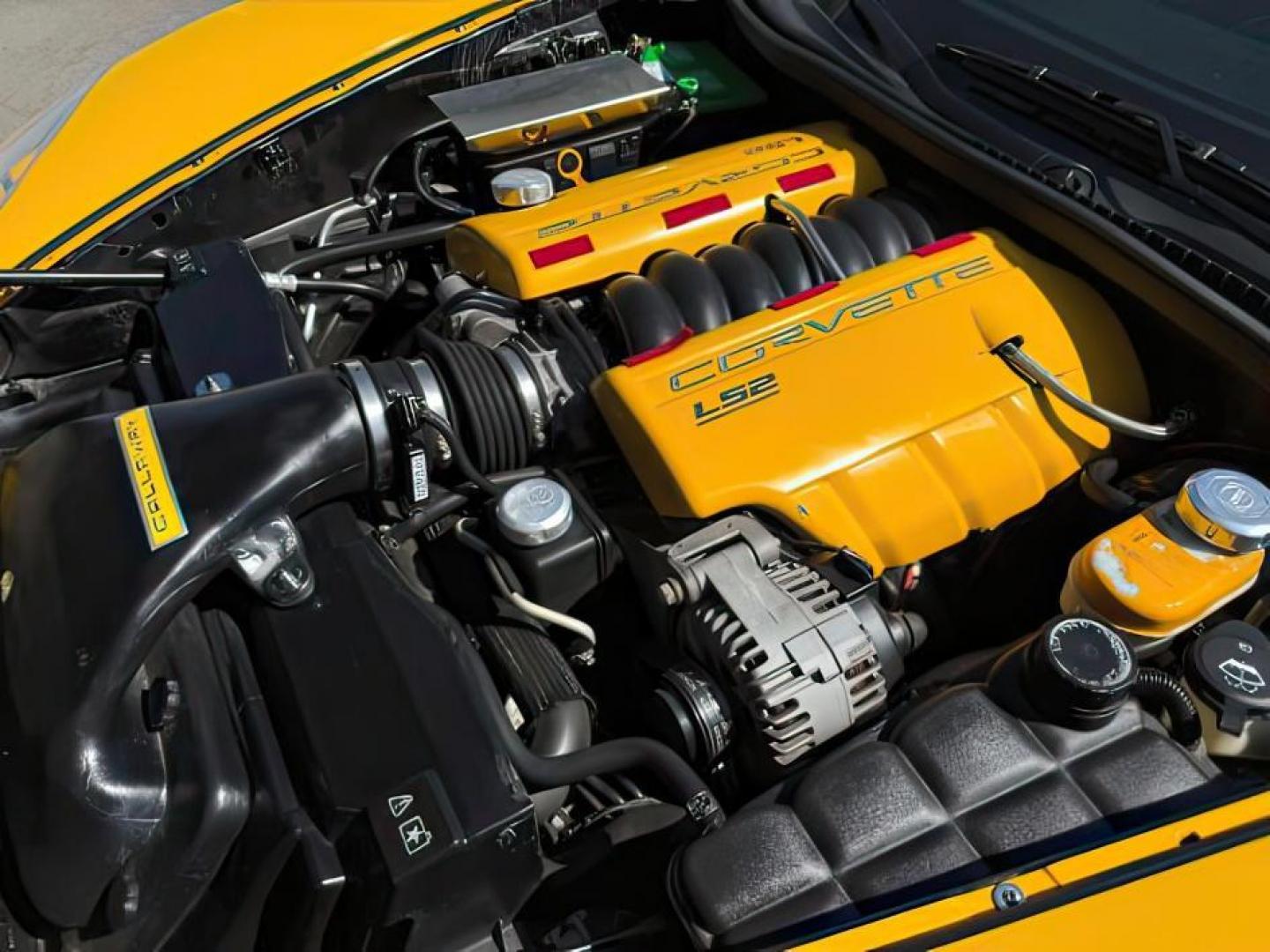 2005 YELLOW /LEATHER Chevrolet Corvette (1G1YY24U355) with an 60 engine, Manual transmission, located at 1175 N Woodruff Ave, Idaho Falls, ID, 83401, 43.506901, -111.999657 - Photo#15