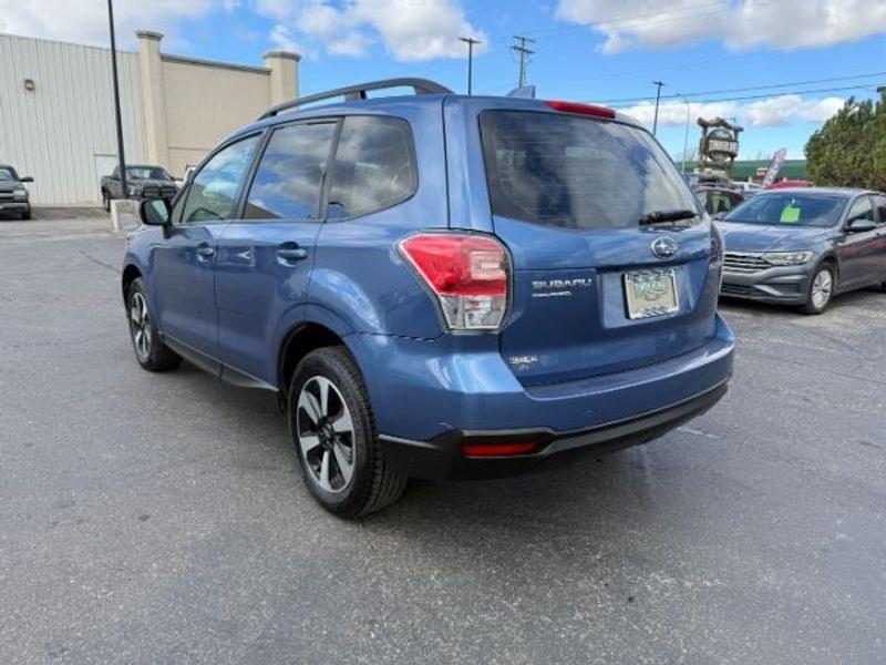 2018 Quartz Blue Pearl /Gray Subaru Forester 2.5i (CVT) (JF2SJABC4JH) with an 4 Cyl, 2.5L engine, 6-speed CVT transmission, located at 1175 N Woodruff Ave, Idaho Falls, ID, 83401, 43.506901, -111.999657 - <b>Vehicle Details</b><br>Looking for a versatile and dependable compact SUV? This 2018 Subaru Forester 2.5i Premium in Idaho Falls, ID delivers the confidence, comfort, and capability drivers want every day. Powered by a 4-cylinder, 2.5L gasoline engine and Subaru's renowned AWD system, this Subaru- Photo#2