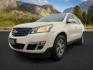 2015 WHITE /Ebony Chevrolet Traverse (1GNKVHKD0FJ) with an 36L V-6 gasoline direct injection engine, Automatic transmission, located at 1175 N Woodruff Ave, Idaho Falls, ID, 83401, 43.506901, -111.999657 - At Timberline Auto, finding a great deal on your next vehicle is always easy! Our experienced sales staff's goal is to help find you the right vehicle at the right price! Our knowledgeable finance department has options for almost any credit score. We offer extended service contract options to prote - Photo#0