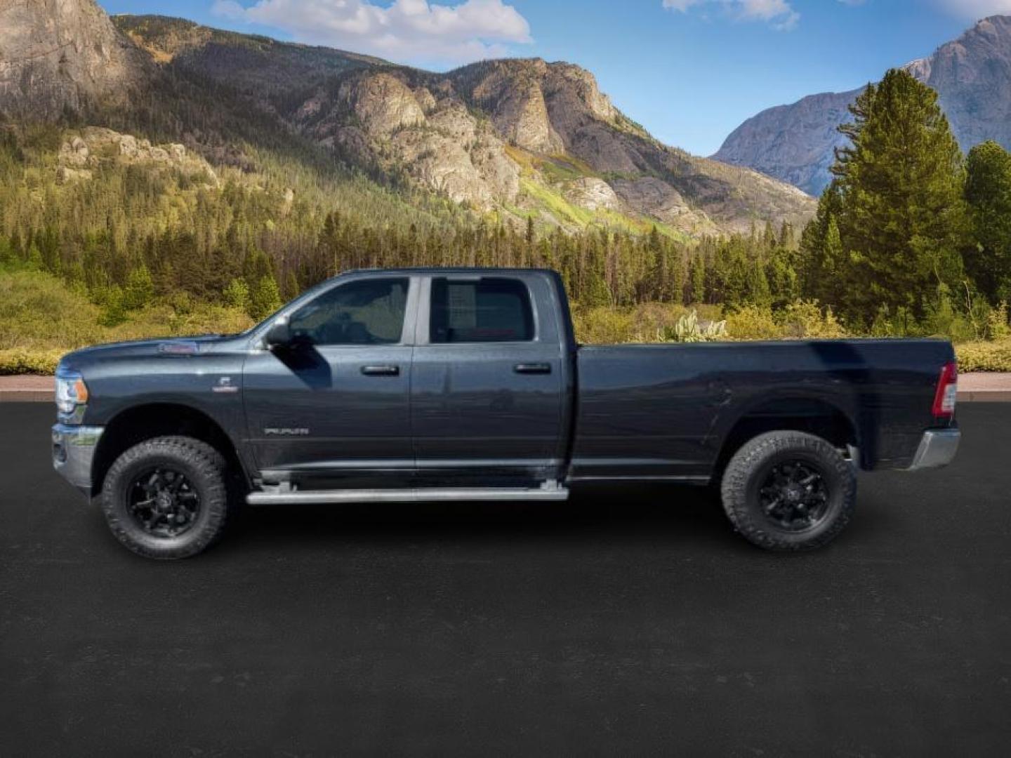 2021 GRAY /Diesel Gray/Black Ram 3500 Big Horn Crew Cab 4x4 8' Box (3C63R3HL8MG) with an Cummins High Output 6.7L I-6 diesel direct injecti engine, AUTOMATIC transmission, located at 1235 N Woodruff Ave., Idaho Falls, 83401, (208) 523-1053, 43.507172, -112.000488 - At Timberline Auto, finding a great deal on your next vehicle is always easy! Our experienced sales staff's goal is to help find you the right vehicle at the right price! Our knowledgeable finance department has options for almost any credit score. We offer extended service contract options to prote - Photo#0