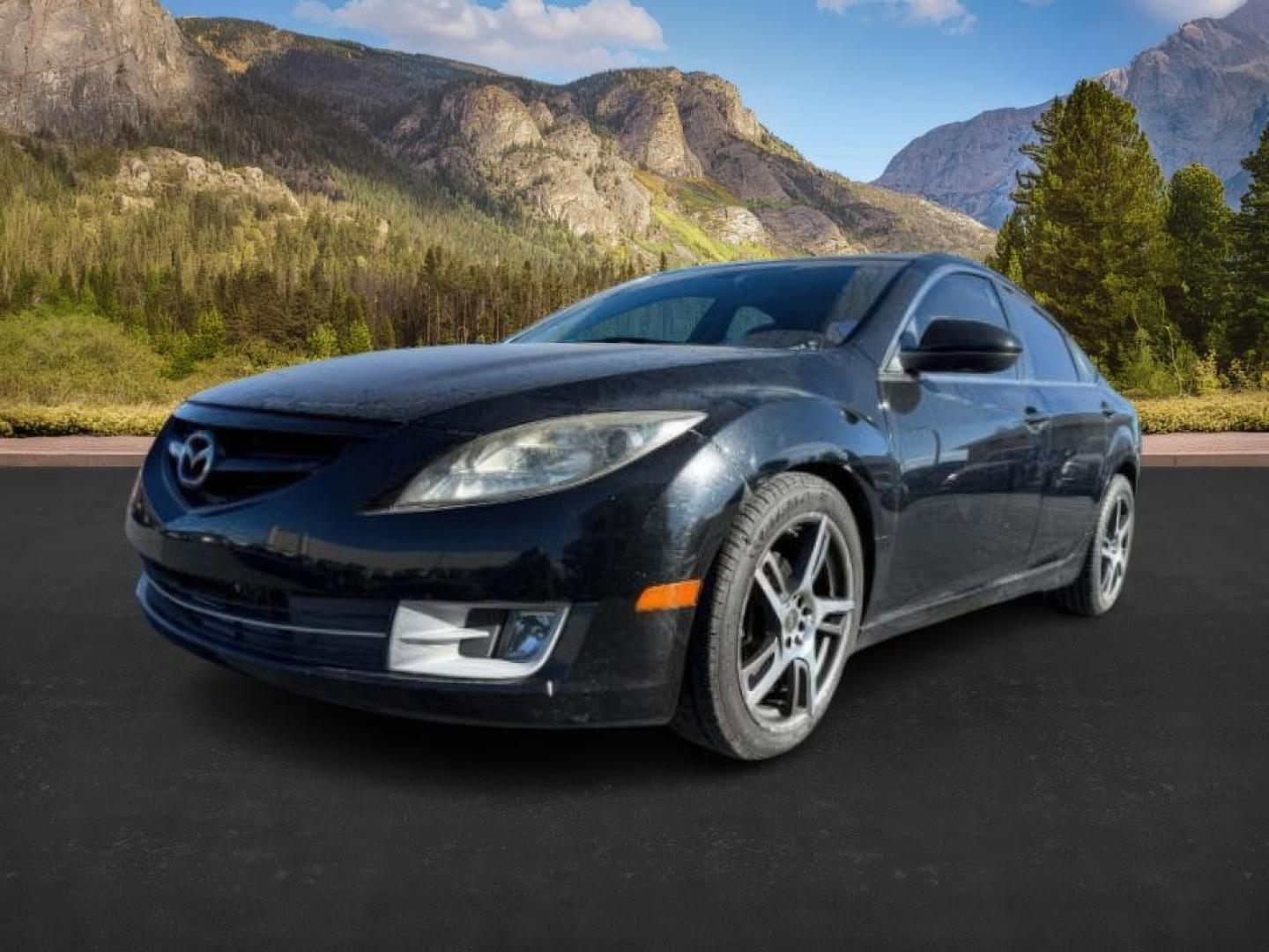 2010 Ebony Black /Black Mazda Mazda6 (1YVHZ8CB4A5) with an 37L V-6 DOHC engine, Automatic transmission, located at 1175 N Woodruff Ave, Idaho Falls, ID, 83401, 43.506901, -111.999657 - Photo#0
