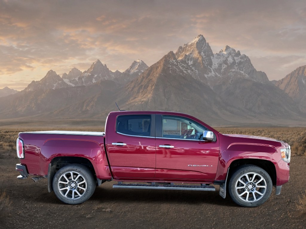 2021 Cayenne Red Tintcoat /Jet Black GMC Canyon 4WD Denali (1GTG6EEN5M1) with an V6, 3.6L engine, 8-speed automatic transmission, located at 1175 N Woodruff Ave, Idaho Falls, ID, 83401, 43.506901, -111.999657 - <b>Vehicle Details</b><br>Elevate every drive with this 2021 GMC Canyon Denali 4WD, now available in Idaho Falls, ID. This premium midsize truck brings bold style, refined comfort, and serious capability together in one impressive package. Powered by a V6, 3.6L gasoline engine, it delivers confident- Photo#5